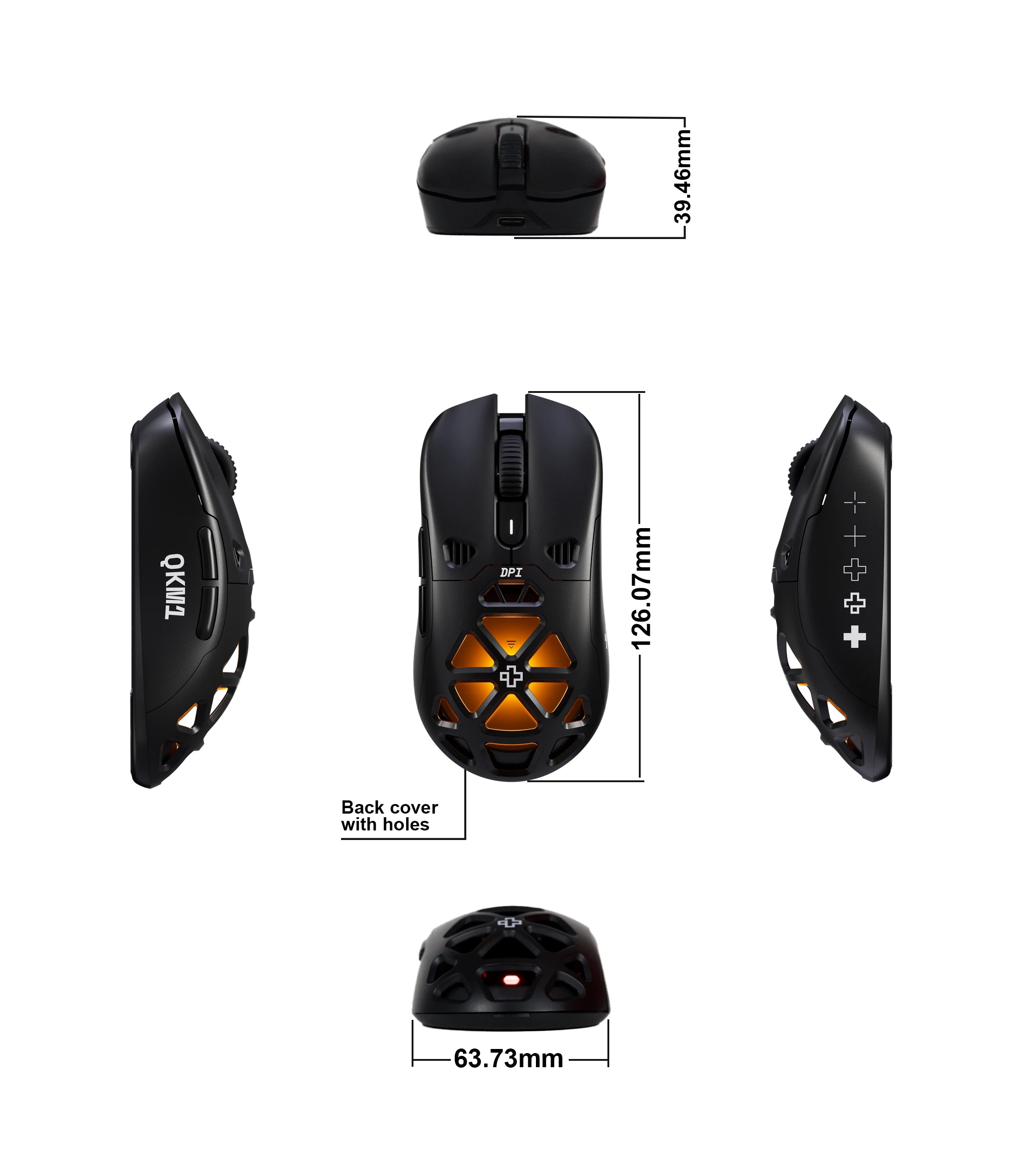 Mouse QwertyKey QKM1 Wireless Bluetooth Charging Dock Black