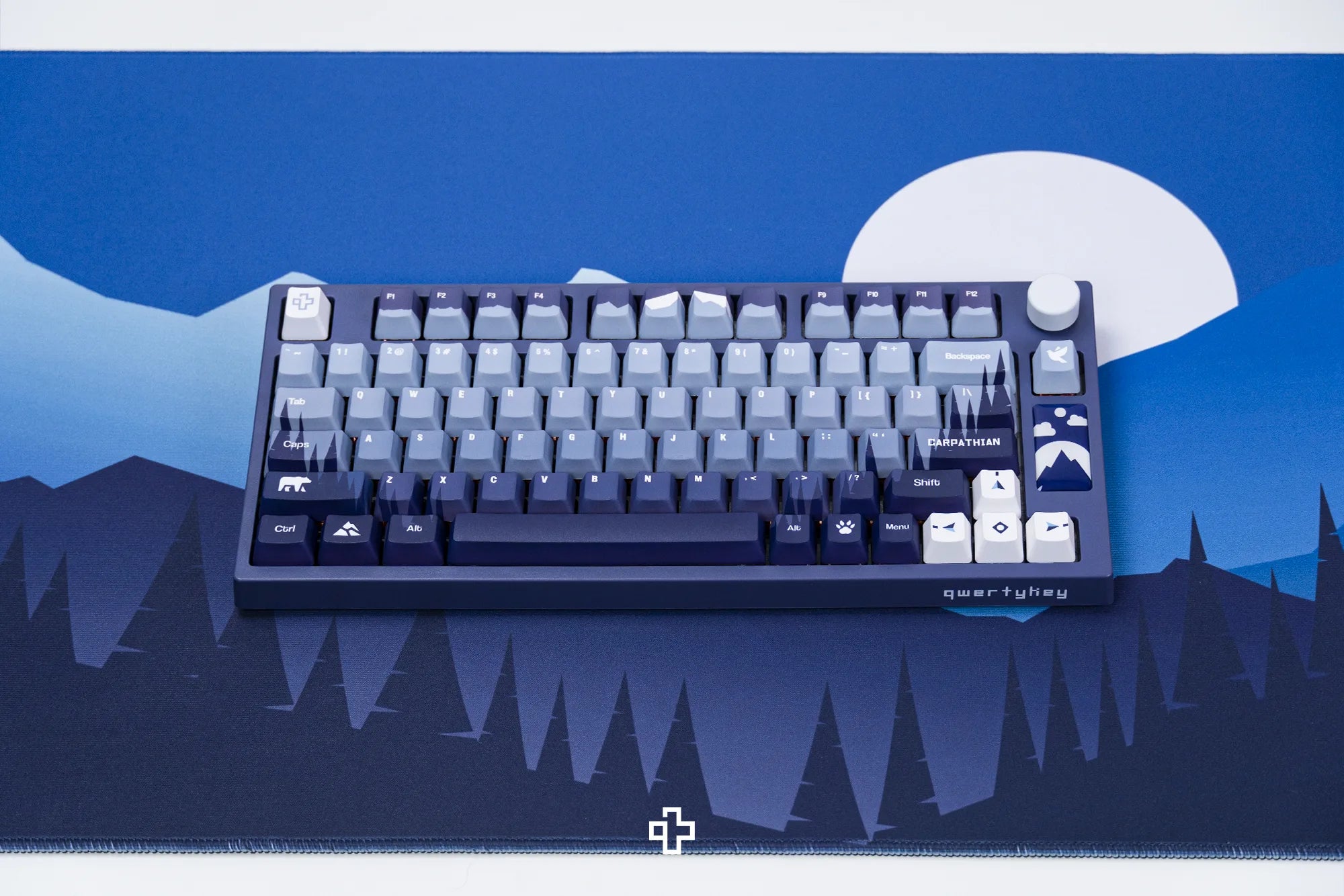 QwertyKey75 Carpathian Bluetooth Wireless Hotswap RGB VIA/QMK Gasket Mounted Gaming Mechanical Keyboard