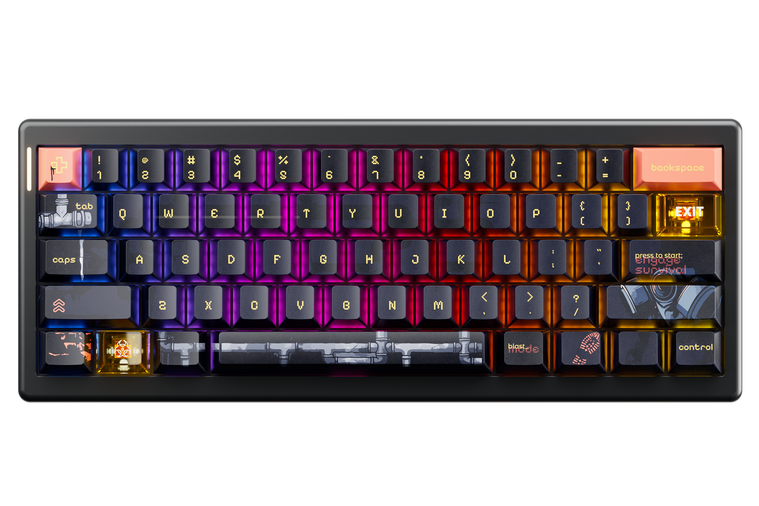 QwertyKey61 PRO Fallout Bluetooth Wireless Hotswap RGB VIA Tastatura Mecanica Gaming
