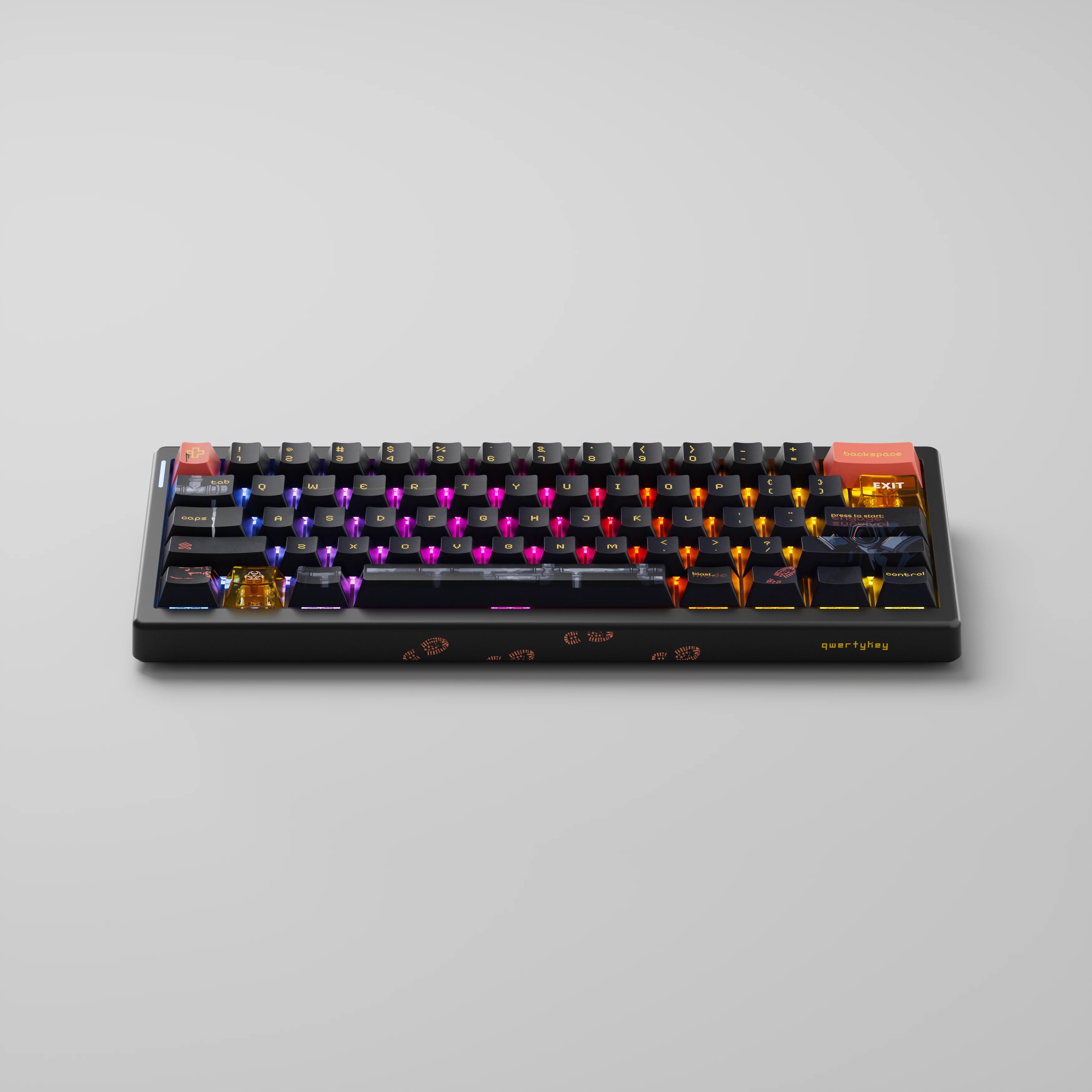 QwertyKey61 PRO Fallout Bluetooth Wireless Hotswap RGB VIA Mechanical Gaming Keyboard