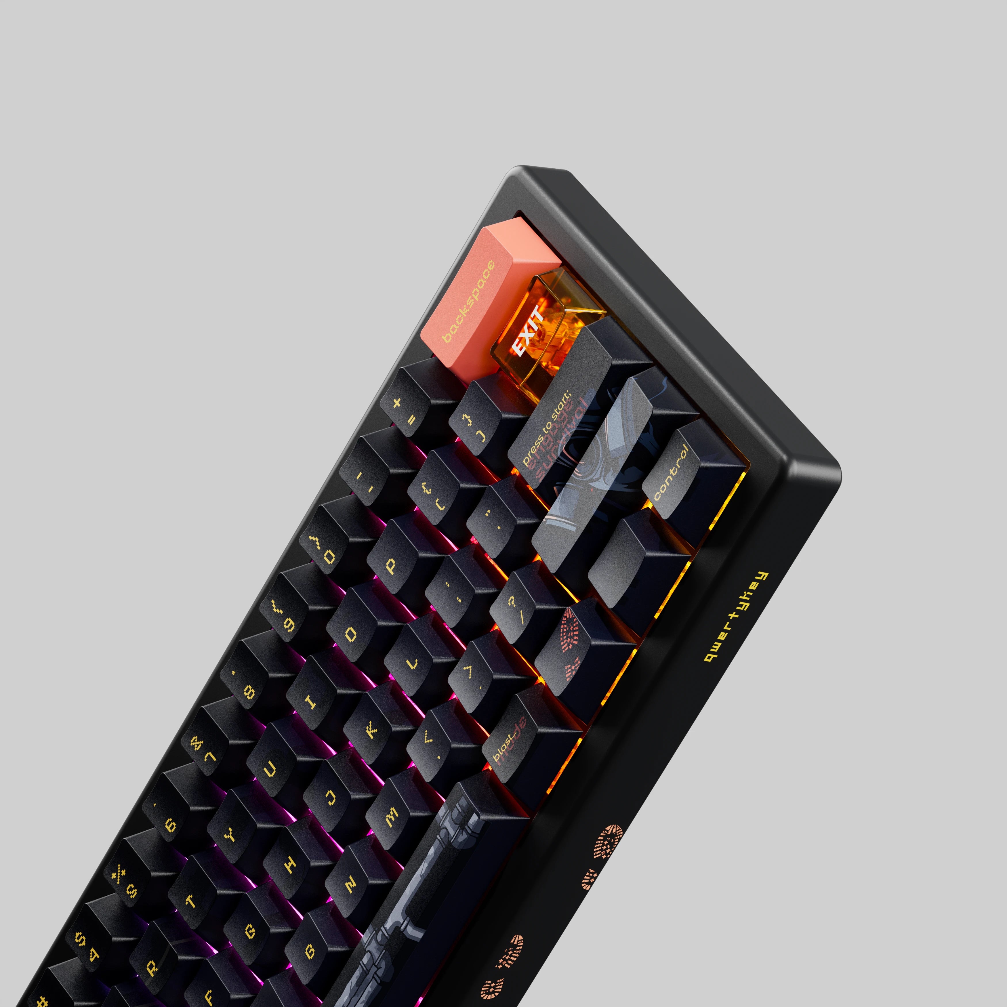 QwertyKey61 PRO Fallout Bluetooth Wireless Hotswap RGB VIA Mechanical Gaming Keyboard