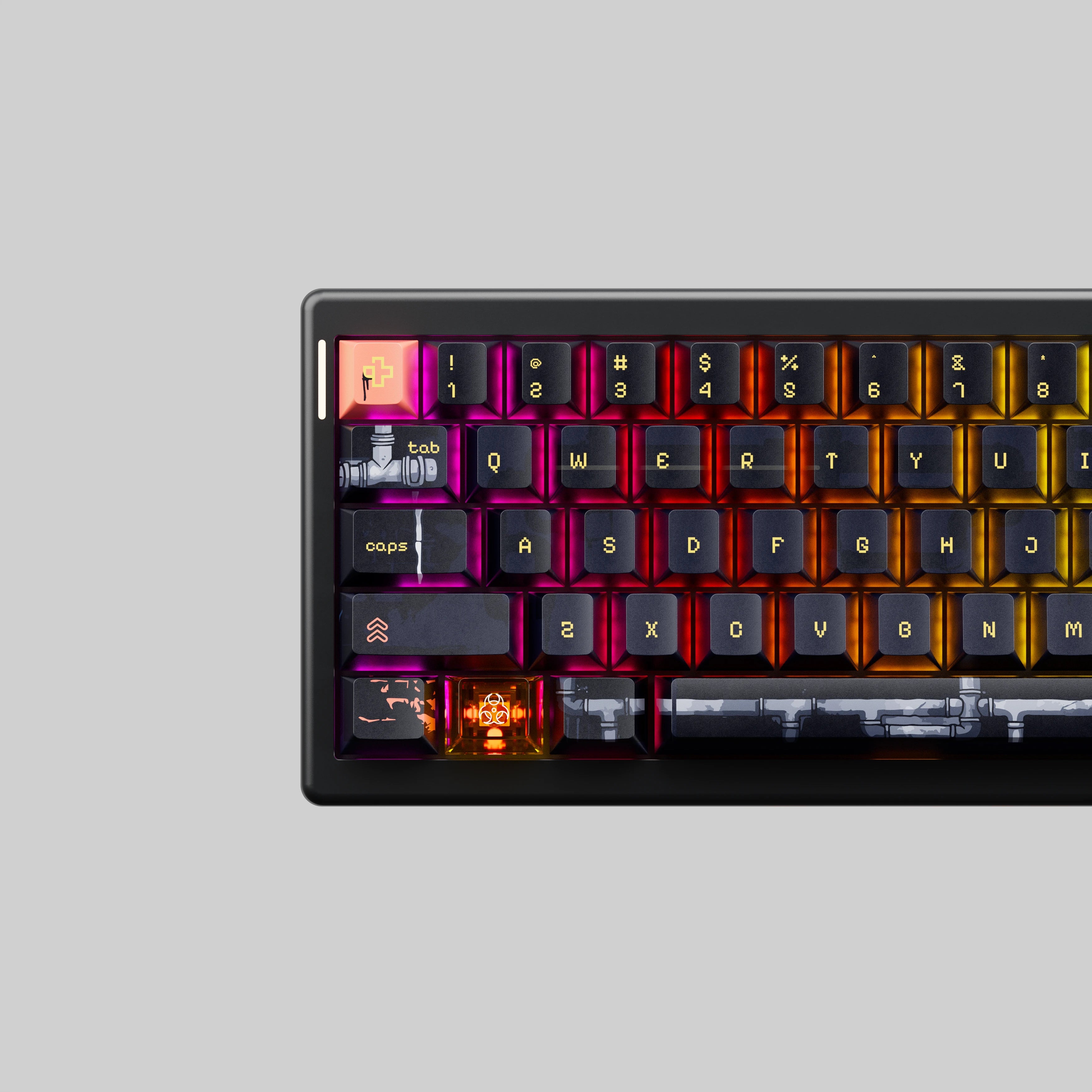 QwertyKey61 PRO Fallout Bluetooth Wireless Hotswap RGB VIA Mechanical Gaming Keyboard
