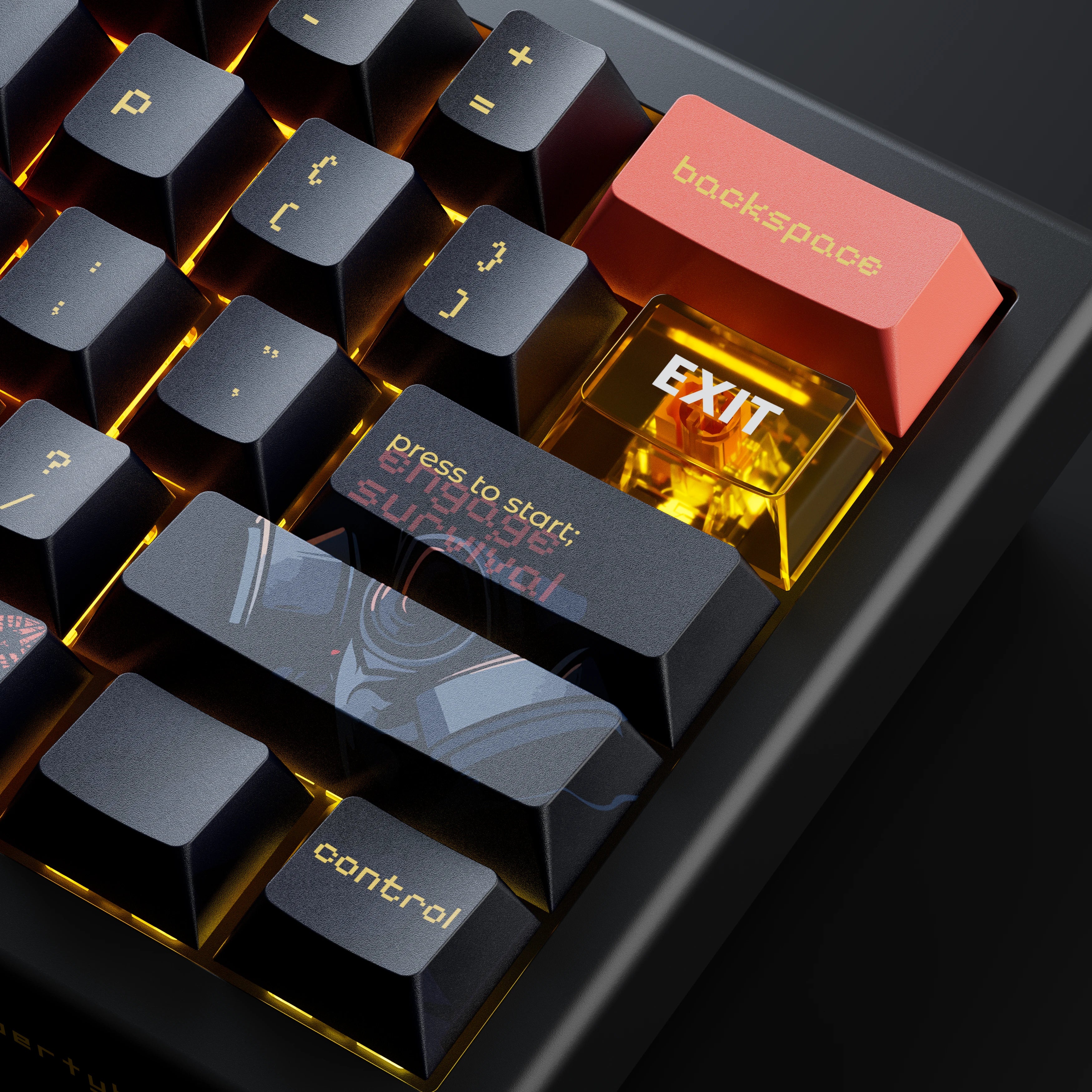 QwertyKey61 PRO Fallout Bluetooth Wireless Hotswap RGB VIA Mechanical Gaming Keyboard