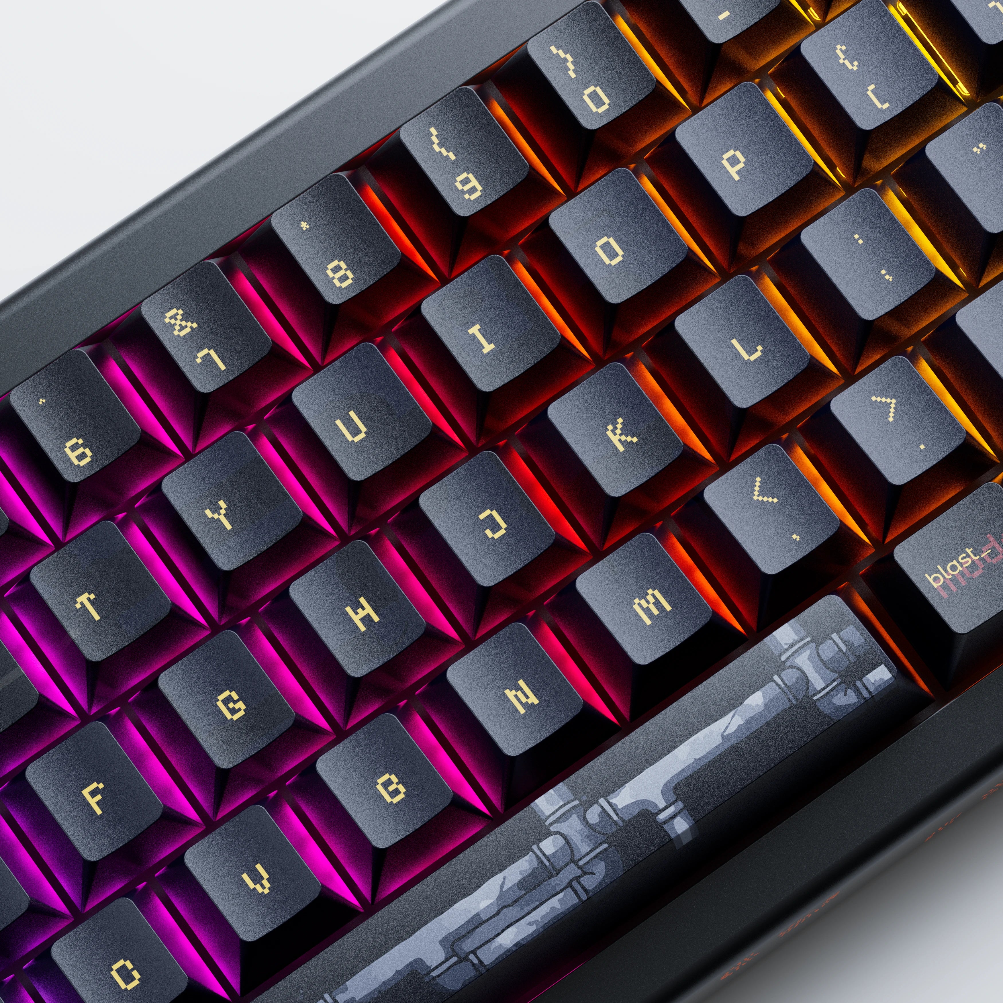 QwertyKey61 PRO Fallout Bluetooth Wireless Hotswap RGB VIA Mechanical Gaming Keyboard