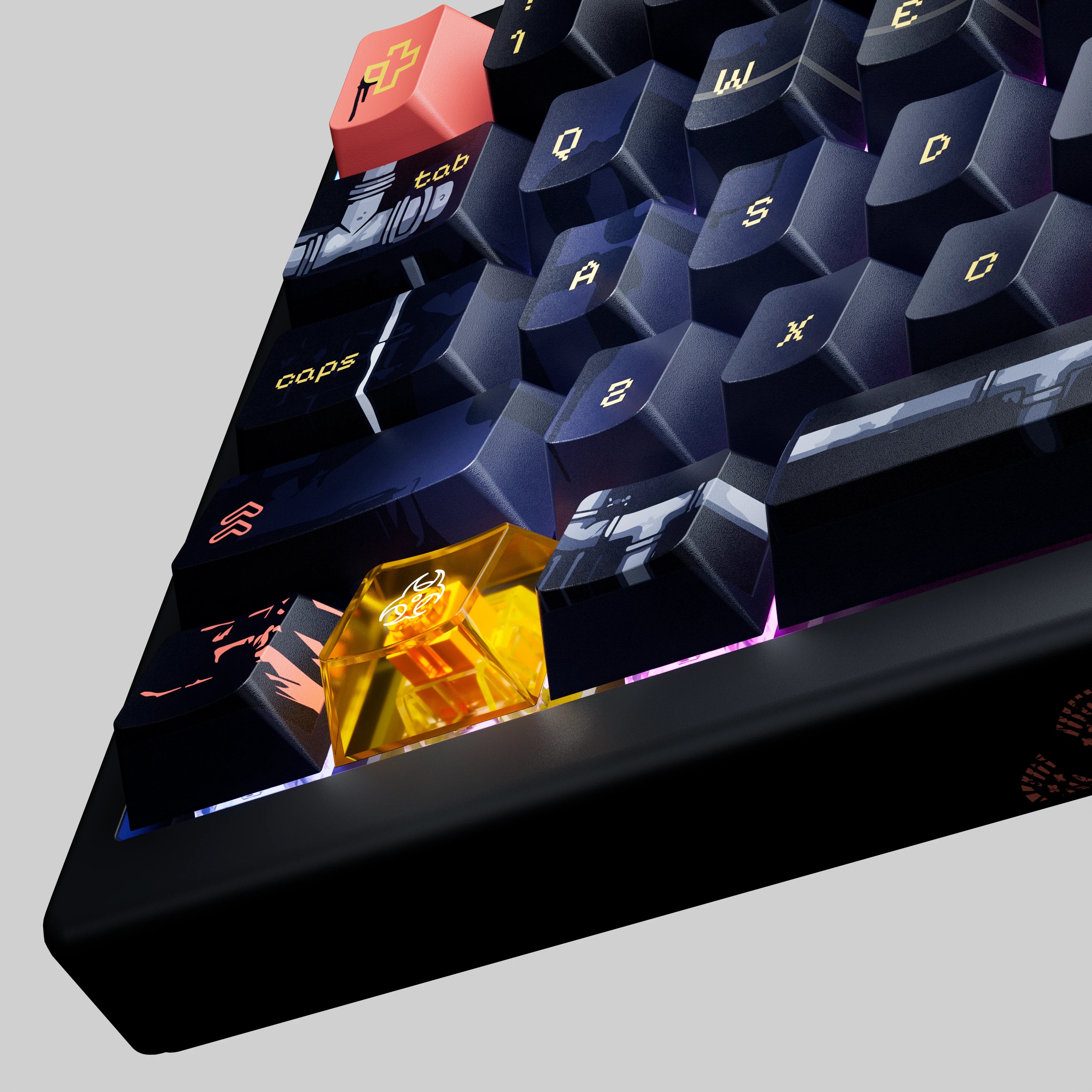 QwertyKey61 PRO Fallout Bluetooth Wireless Hotswap RGB VIA Mechanical Gaming Keyboard