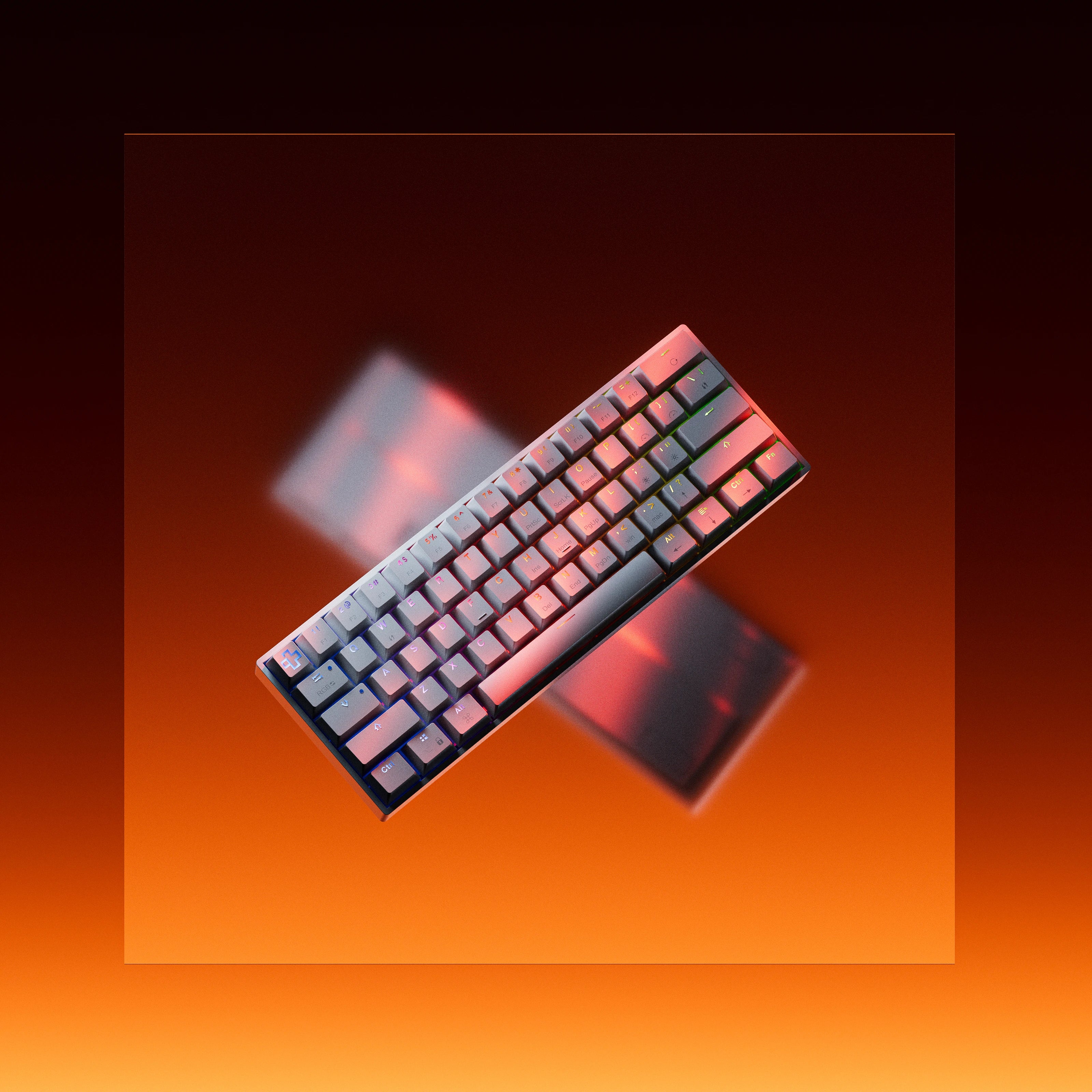 QwertyKey H61 Split Alba Hotswap RGB Tastatura Mecanica Gaming