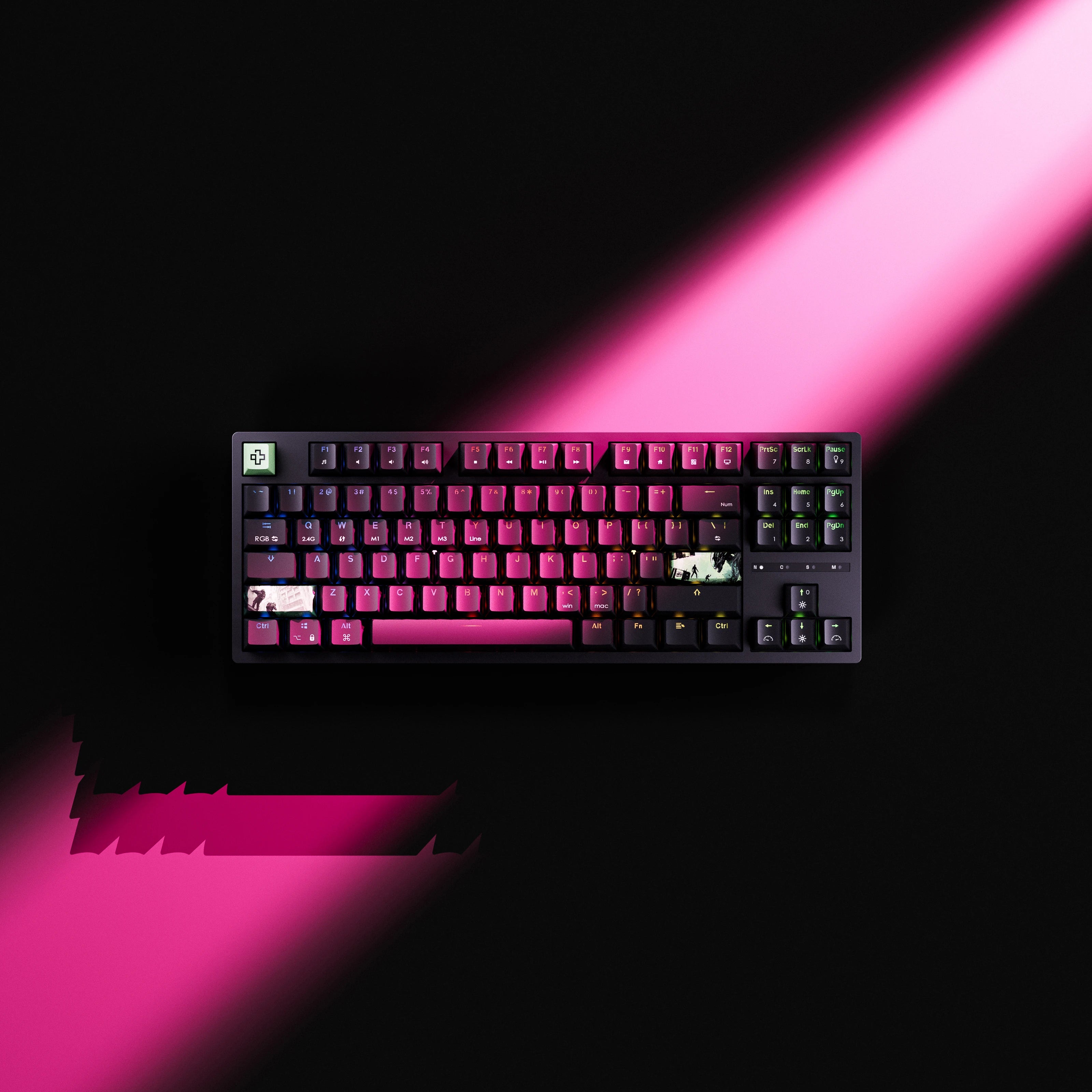 QwertyKey H87 Black Bluetooth Wireless Hotswap RGB Gaming Mechanical Keyboard
