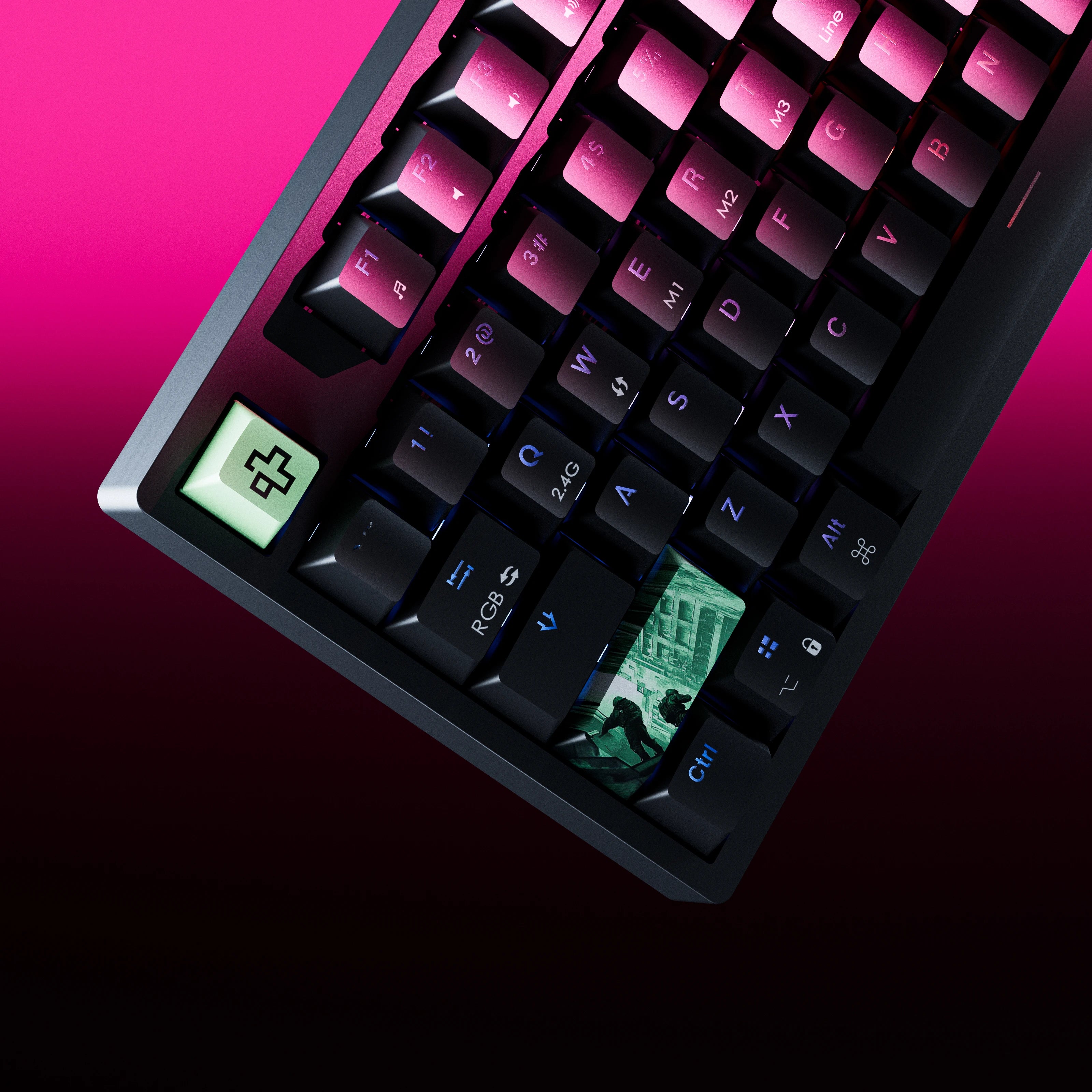 QwertyKey H87 Black Bluetooth Wireless Hotswap RGB Gaming Mechanical Keyboard