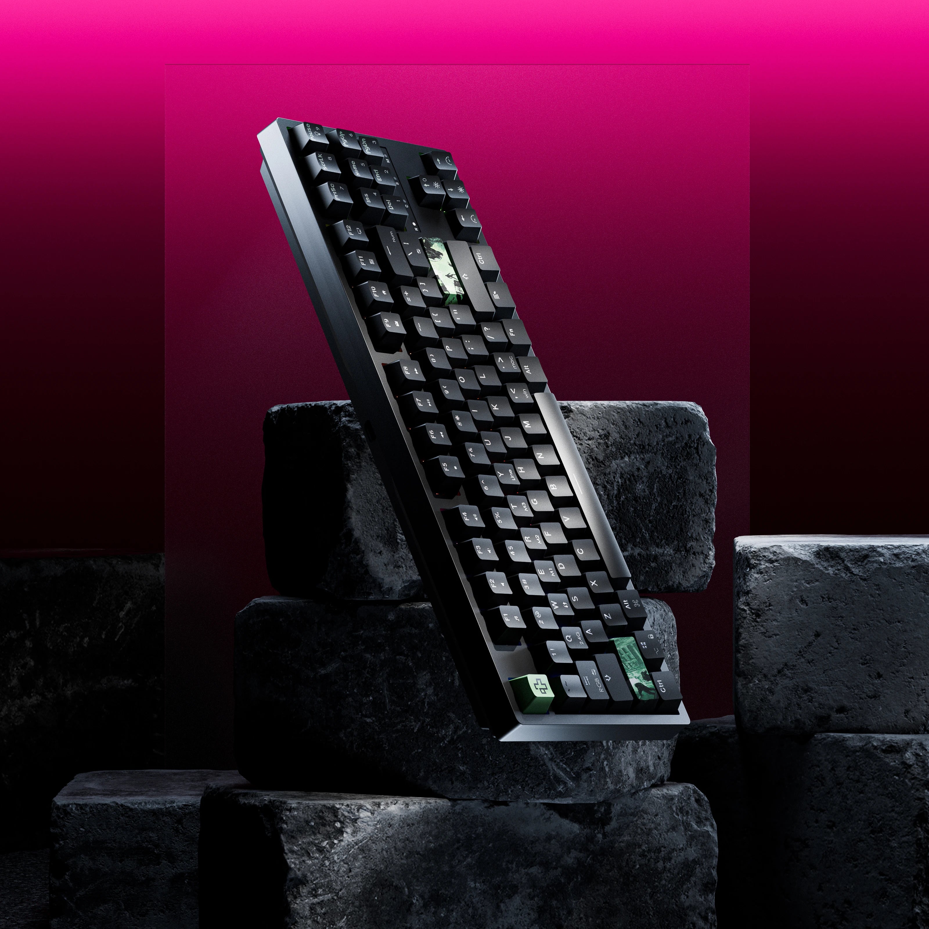 QwertyKey H87 Black Bluetooth Wireless Hotswap RGB Gaming Mechanical Keyboard