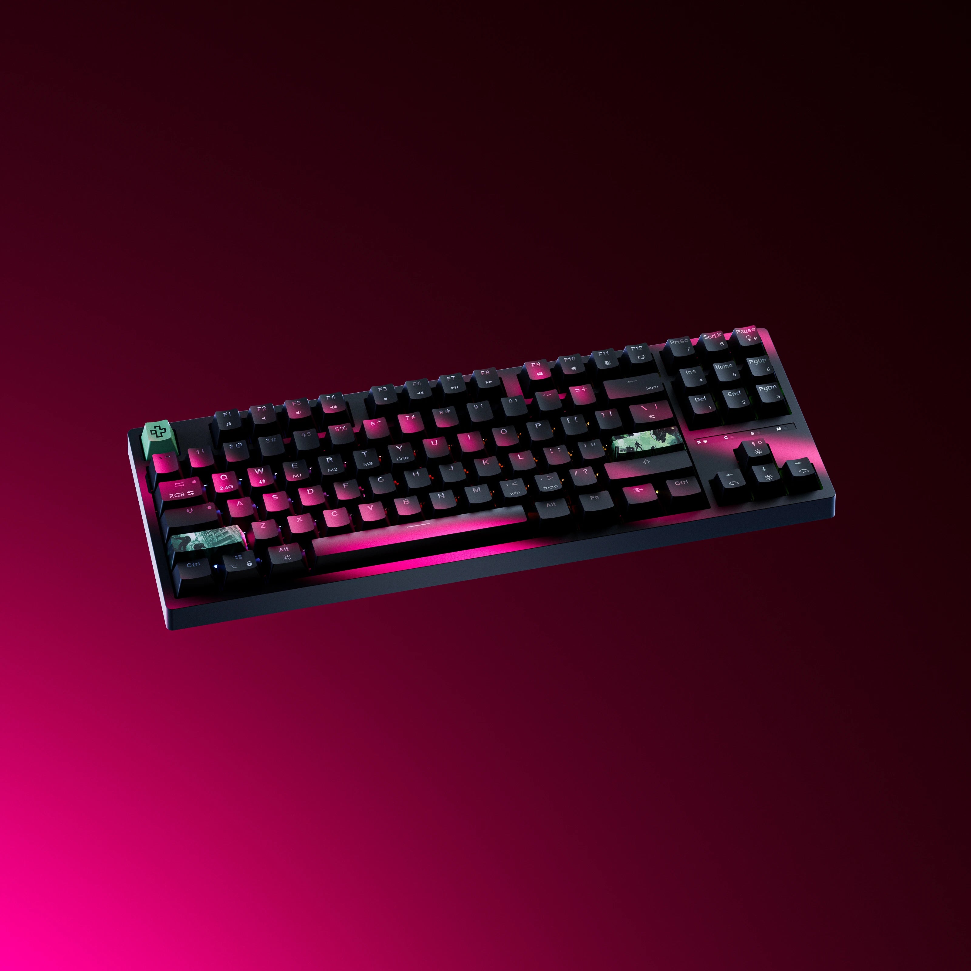 QwertyKey H87 Black Bluetooth Wireless Hotswap RGB Gaming Mechanical Keyboard