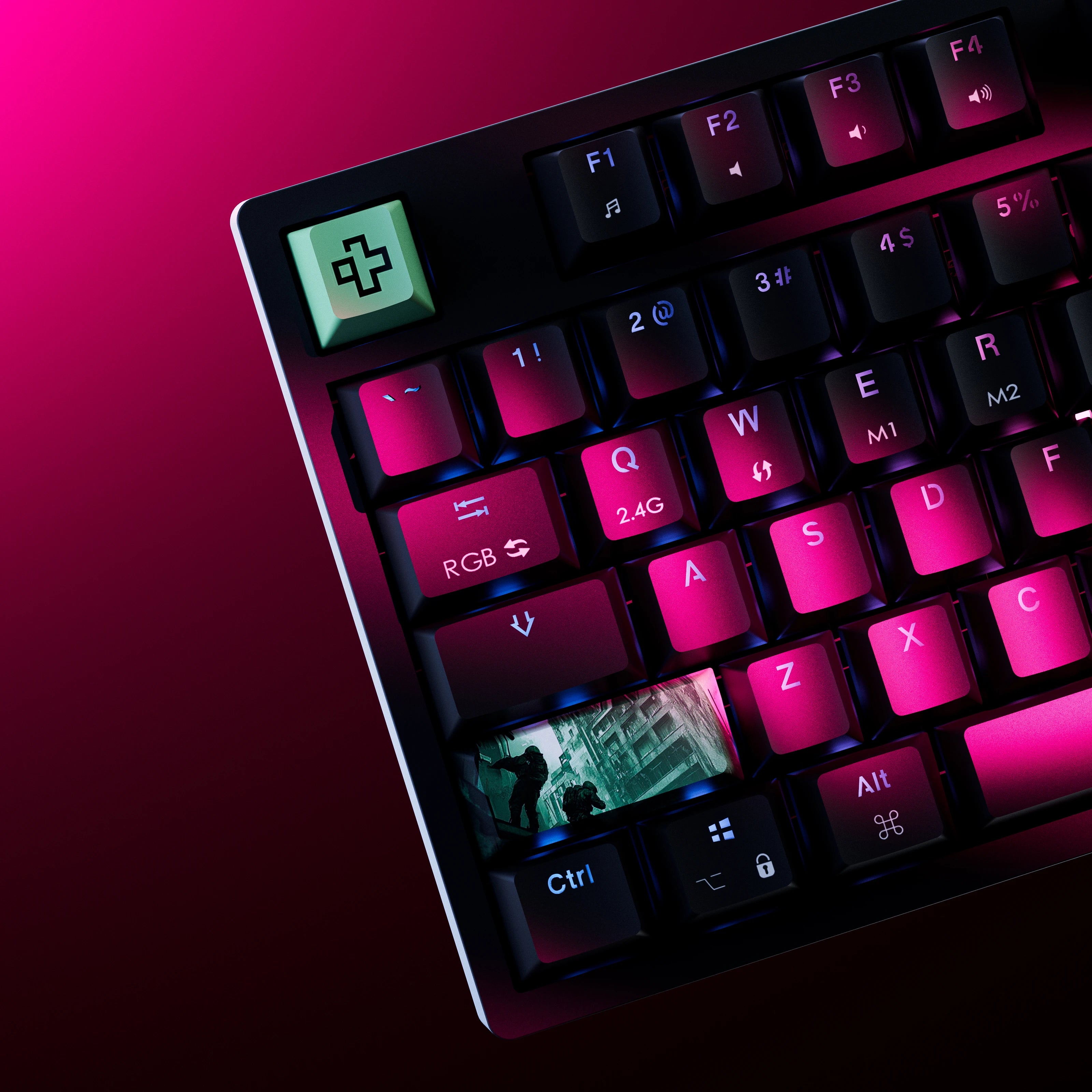 QwertyKey H87 Black Bluetooth Wireless Hotswap RGB Gaming Mechanical Keyboard