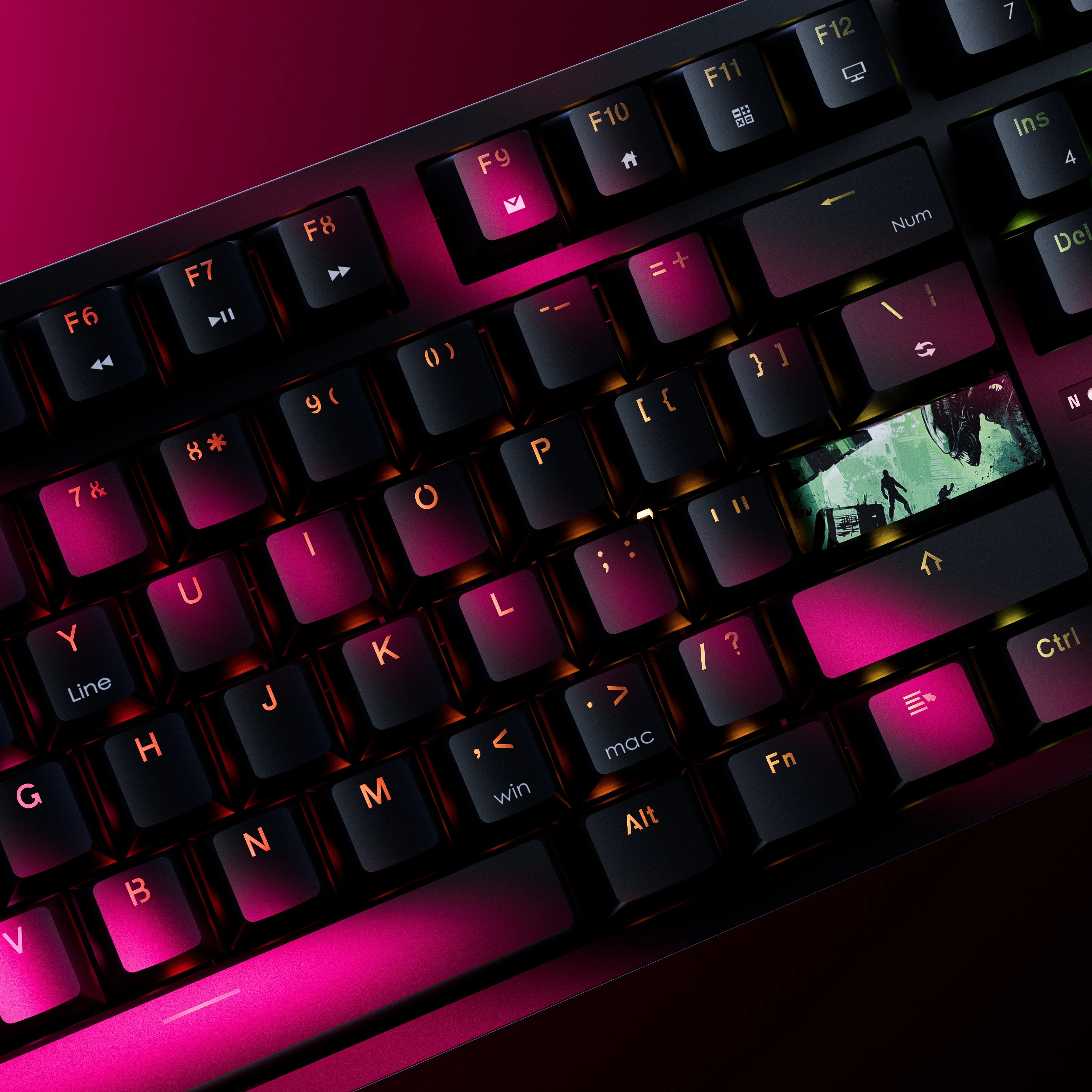 QwertyKey H87 Black Bluetooth Wireless Hotswap RGB Gaming Mechanical Keyboard