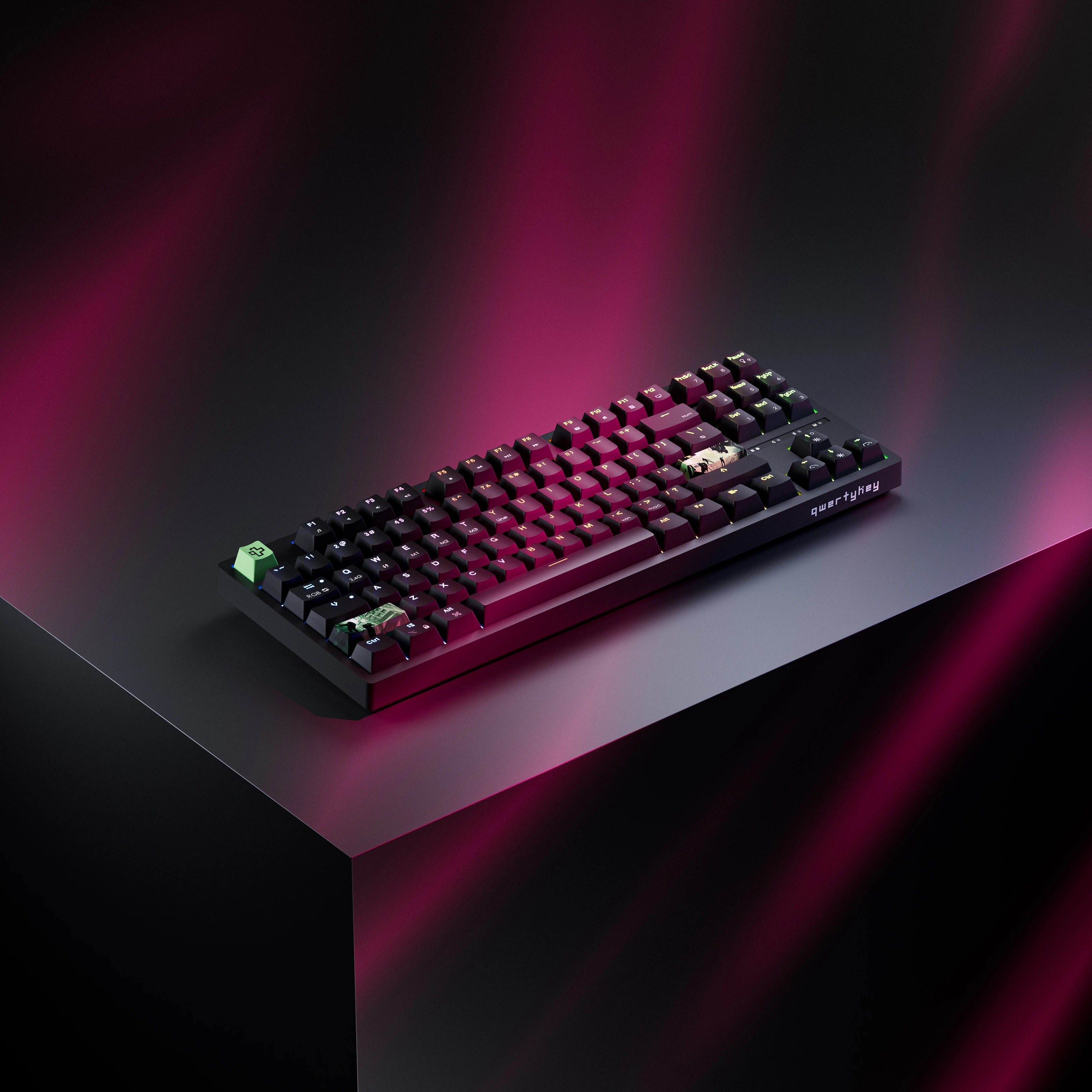 QwertyKey H87 Neagra Bluetooth Wireless Hotswap RGB Tastatura Mecanica Gaming