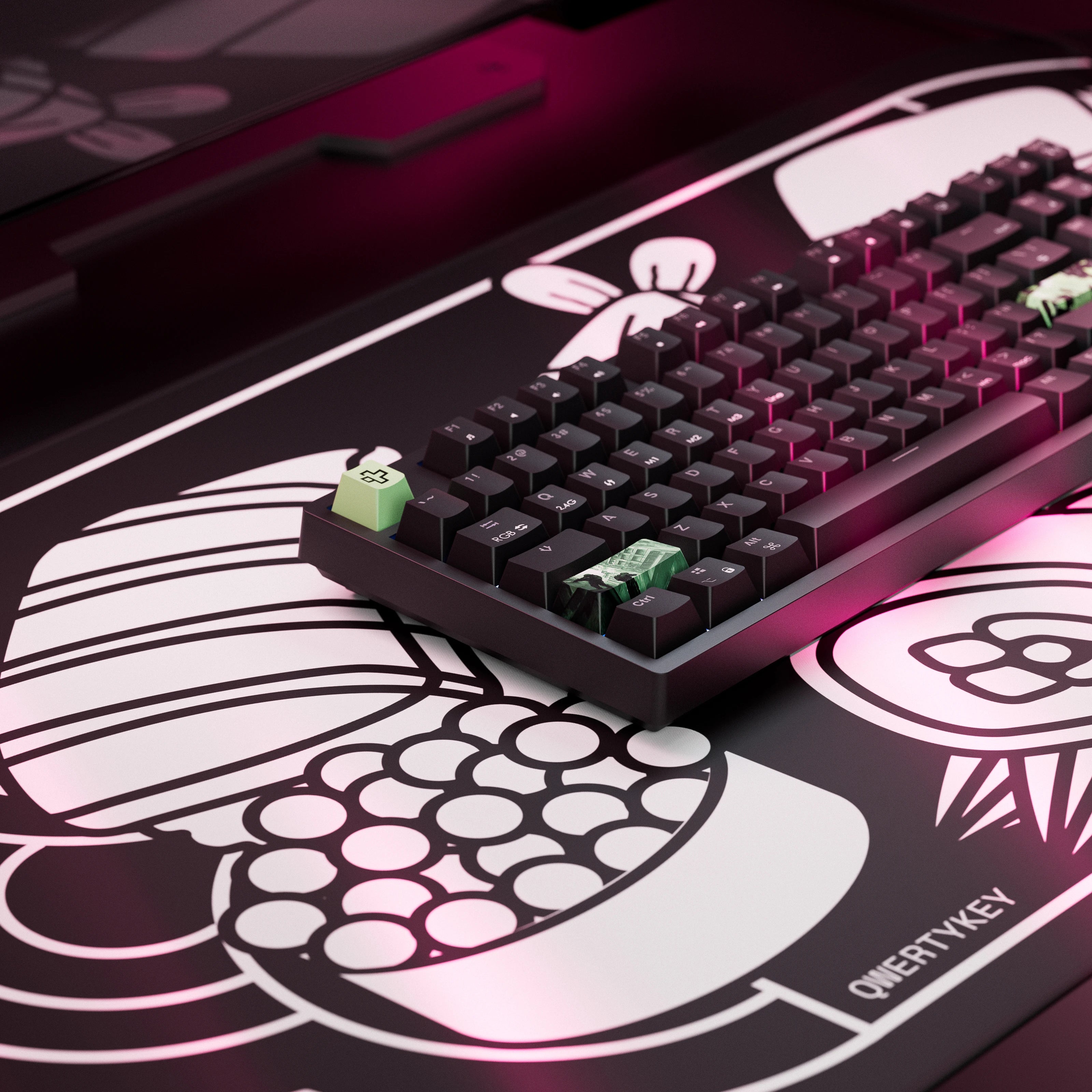 QwertyKey H87 Black Bluetooth Wireless Hotswap RGB Gaming Mechanical Keyboard