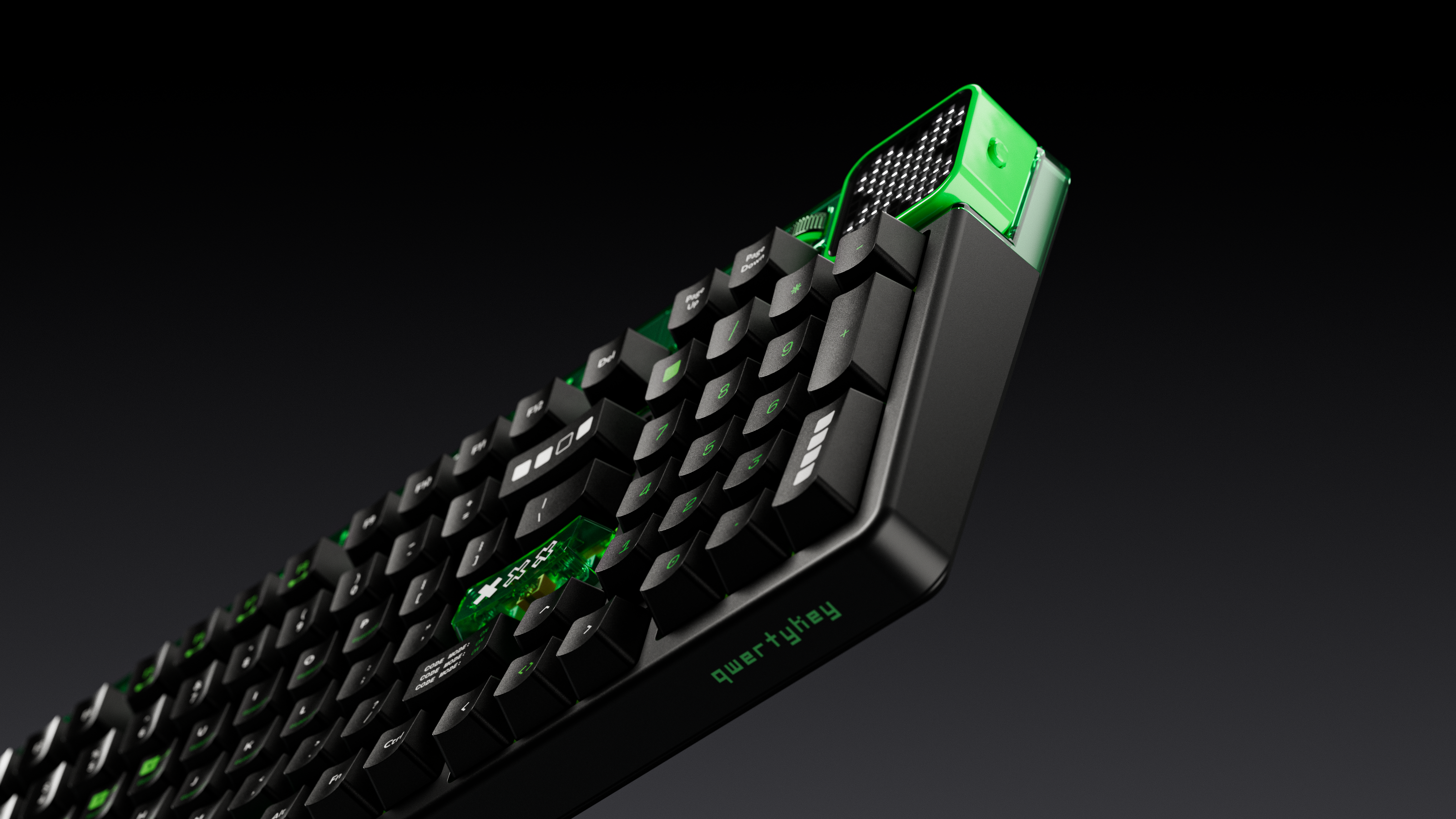 QwertyKey100 Matrix Hotswap RGB Screen Pixel Bluetooth Gasket Mount Mechanical Gaming Keyboard