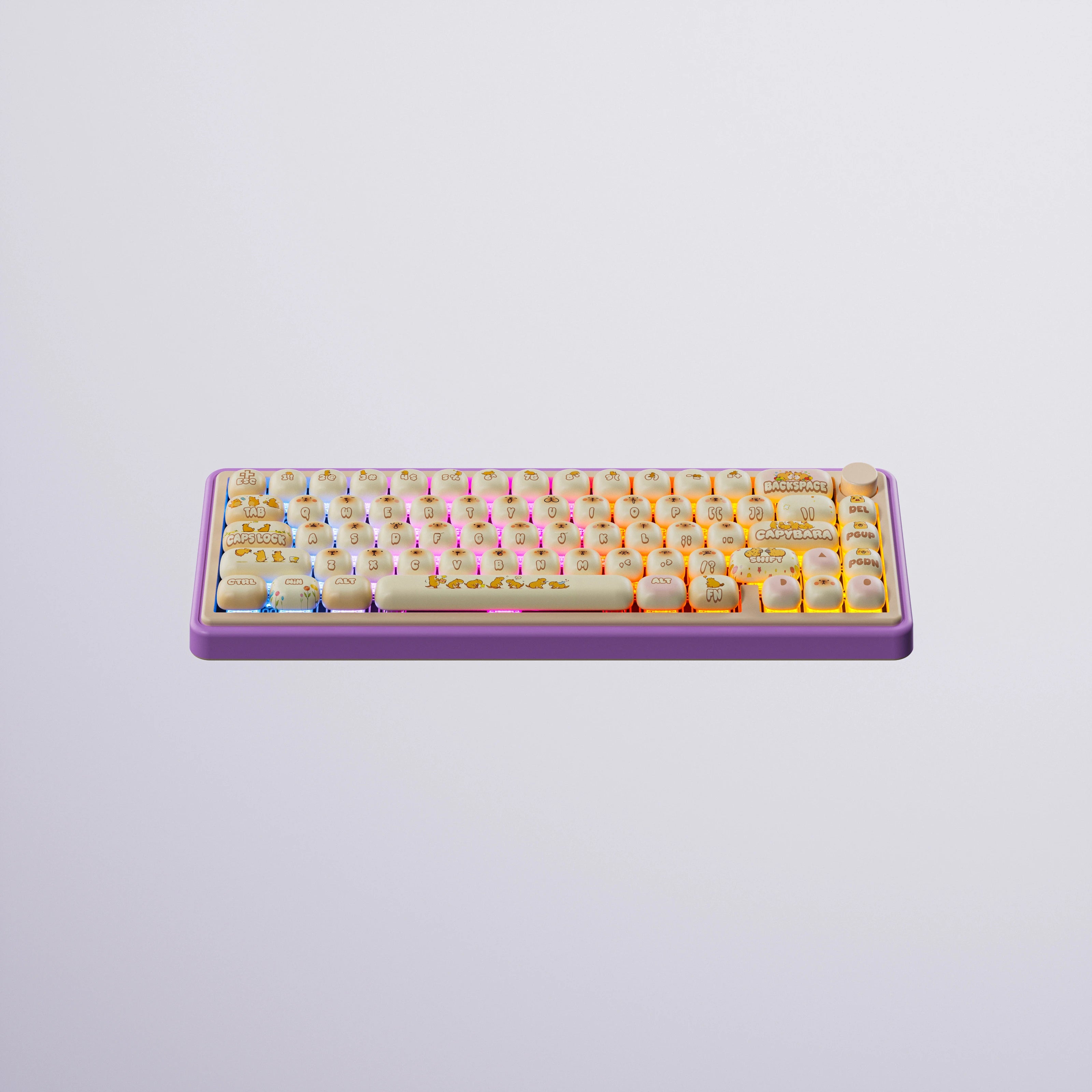 QwertyKey65 Pro Capybara Bluetooth Wireless VIA Hotswap RGB Mechanical Gaming Keyboard