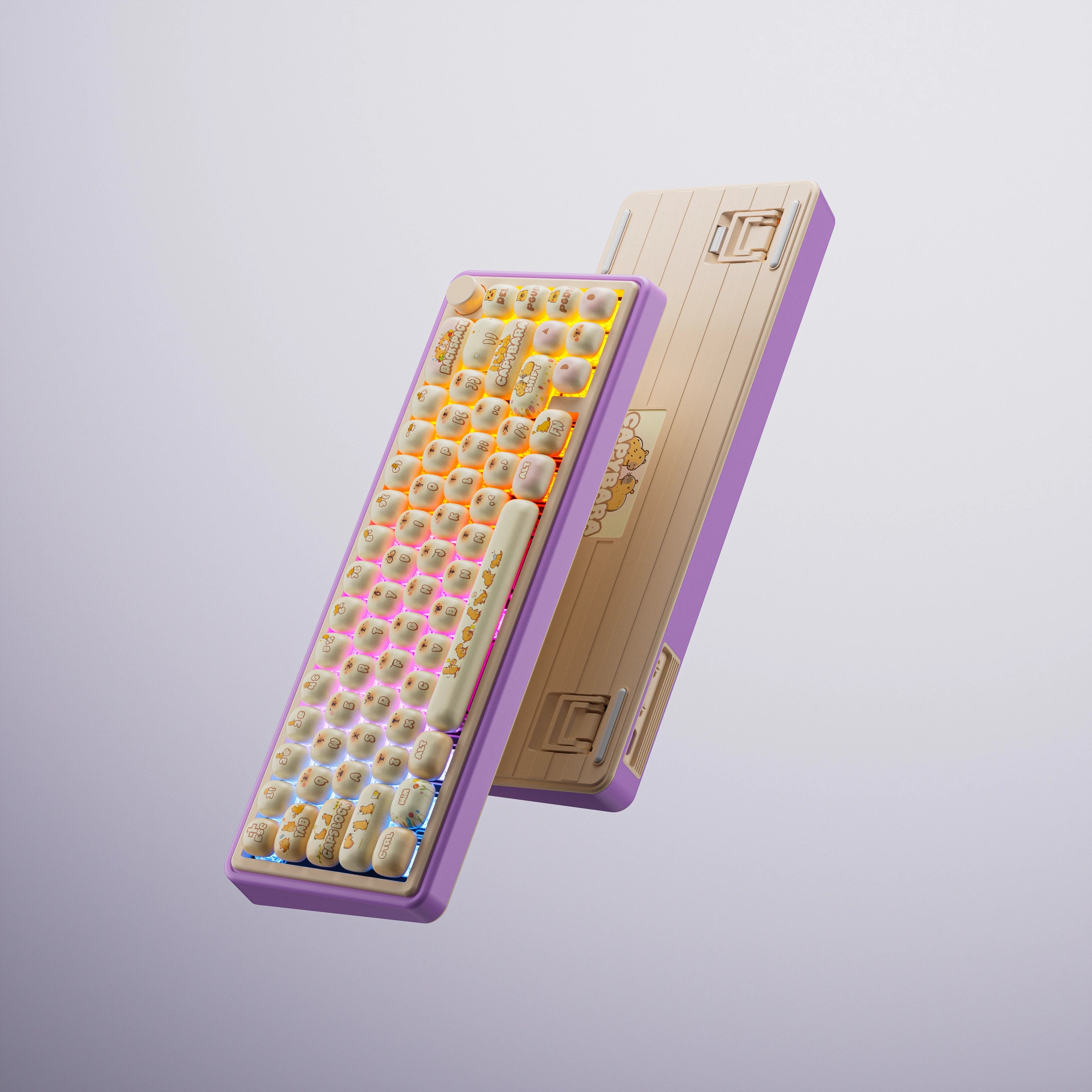 QwertyKey65 Pro Capybara Bluetooth Wireless VIA Hotswap RGB Mechanical Gaming Keyboard