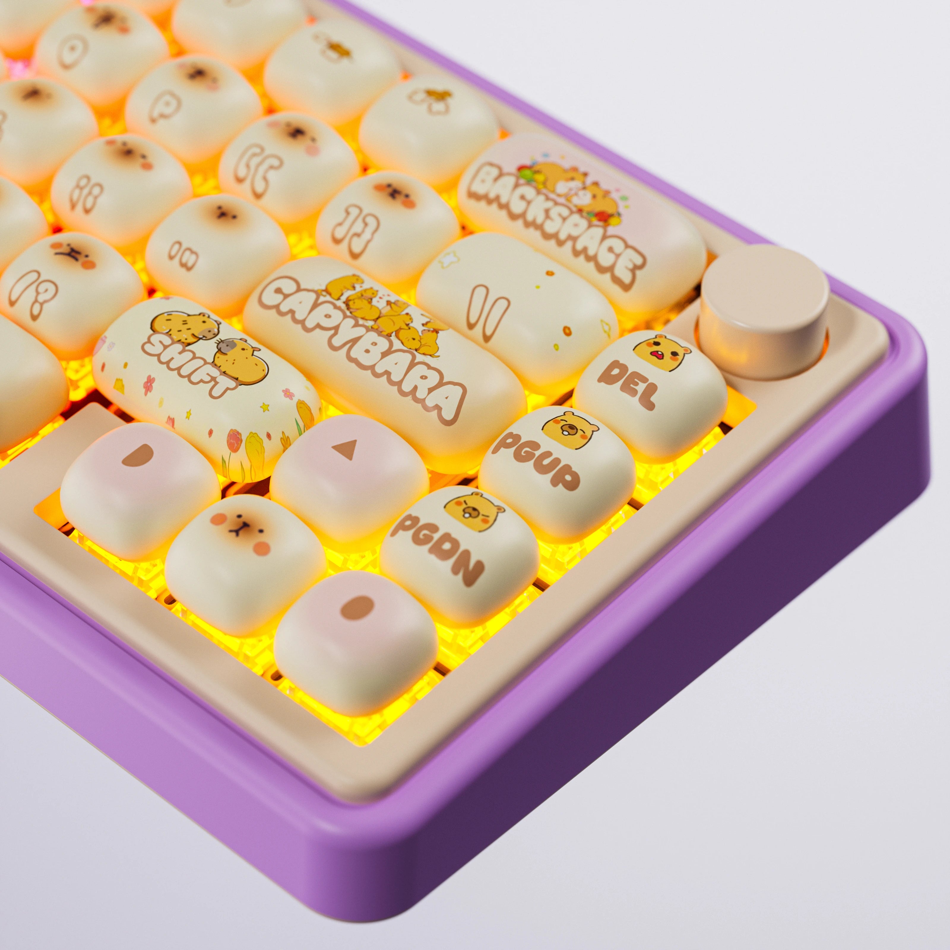 QwertyKey65 Pro Capybara Bluetooth Wireless VIA Hotswap RGB Mechanical Gaming Keyboard