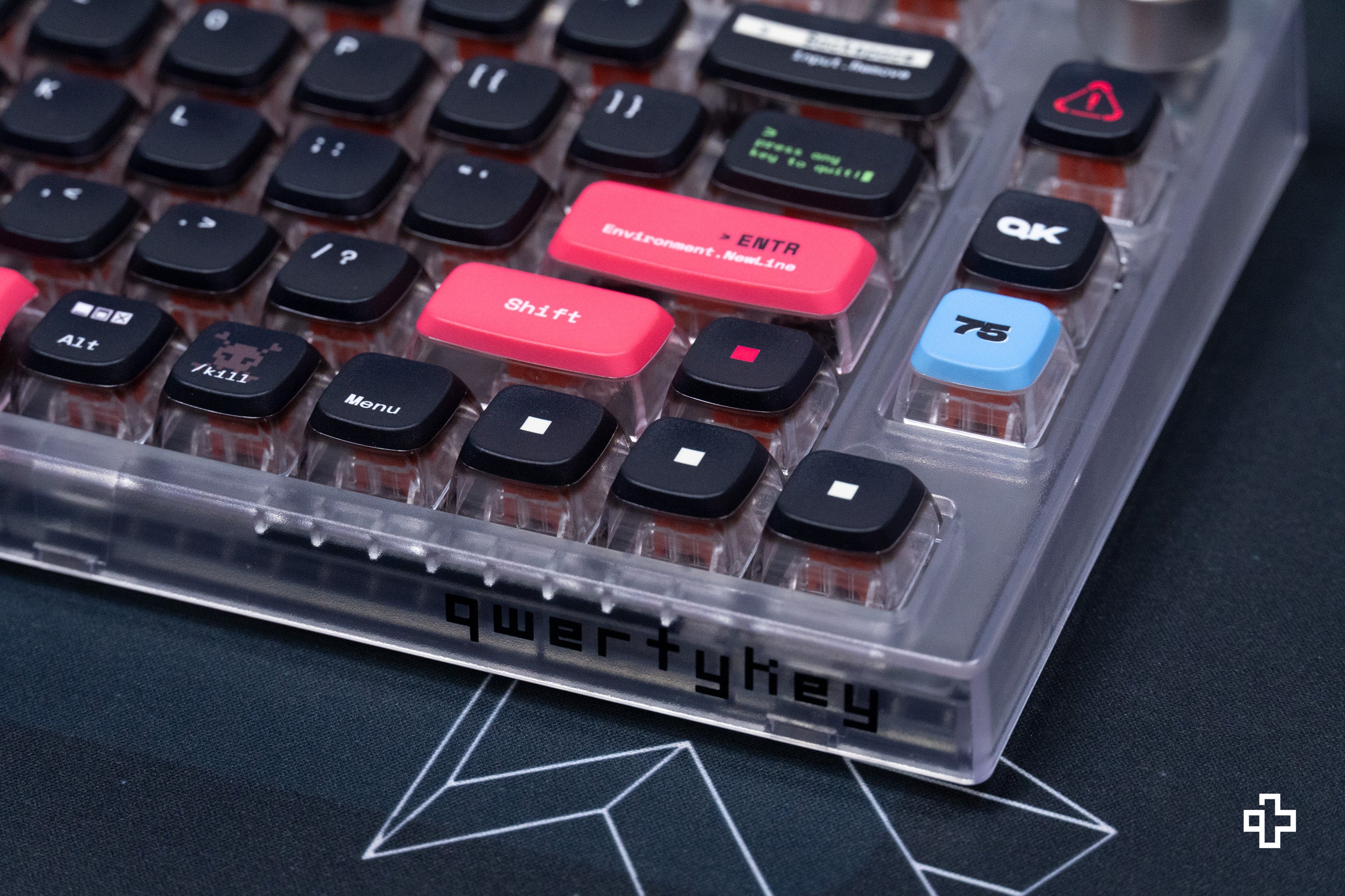 QwertyKey75 Terminal Bluetooth Wireless Hotswap RGB VIA/QMK Gasket Mounted Gaming Mechanical Keyboard