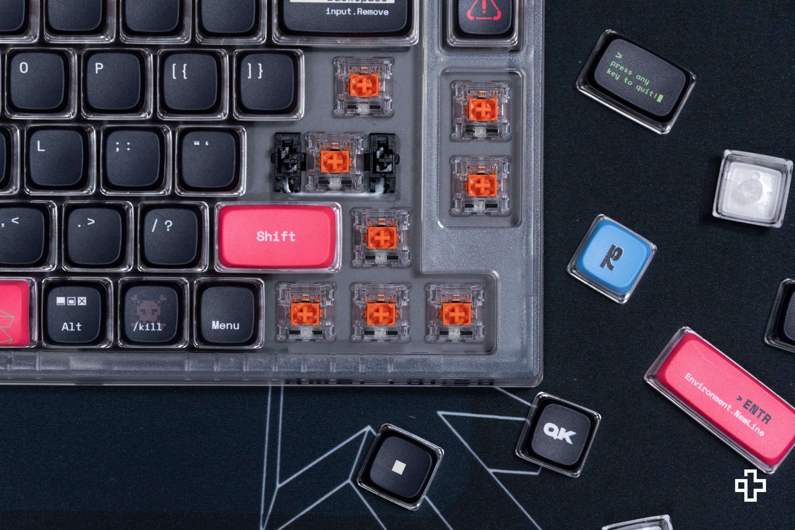 QwertyKey75 Terminal Bluetooth Wireless Hotswap RGB VIA/QMK Gasket Mounted Gaming Mechanical Keyboard