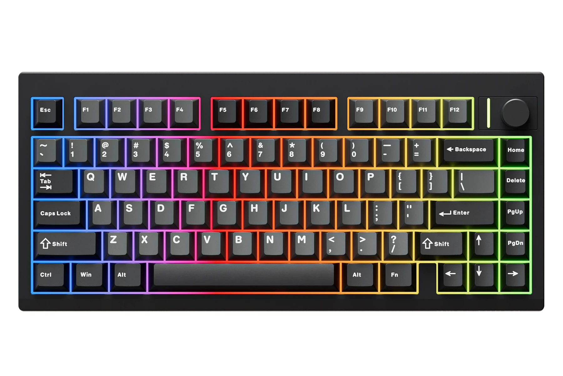 QwertyKey75 Pro V2 Neagra Bluetooth Wireless Hotswap RGB Web-Based Software Gasket Mounted Tastatura Mecanica Gaming