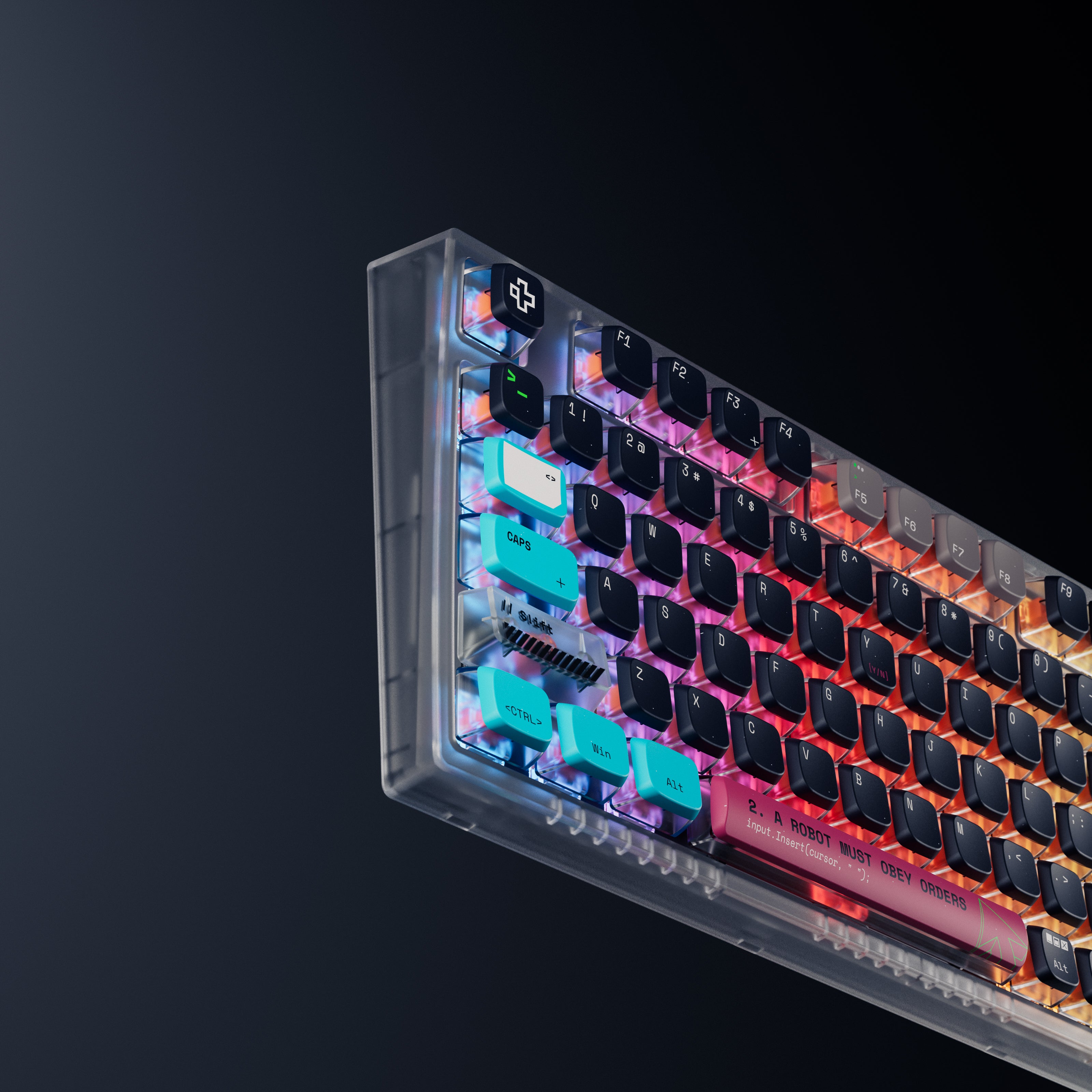 QwertyKey75 Terminal Bluetooth Wireless Hotswap RGB VIA/QMK Gasket Mounted Gaming Mechanical Keyboard