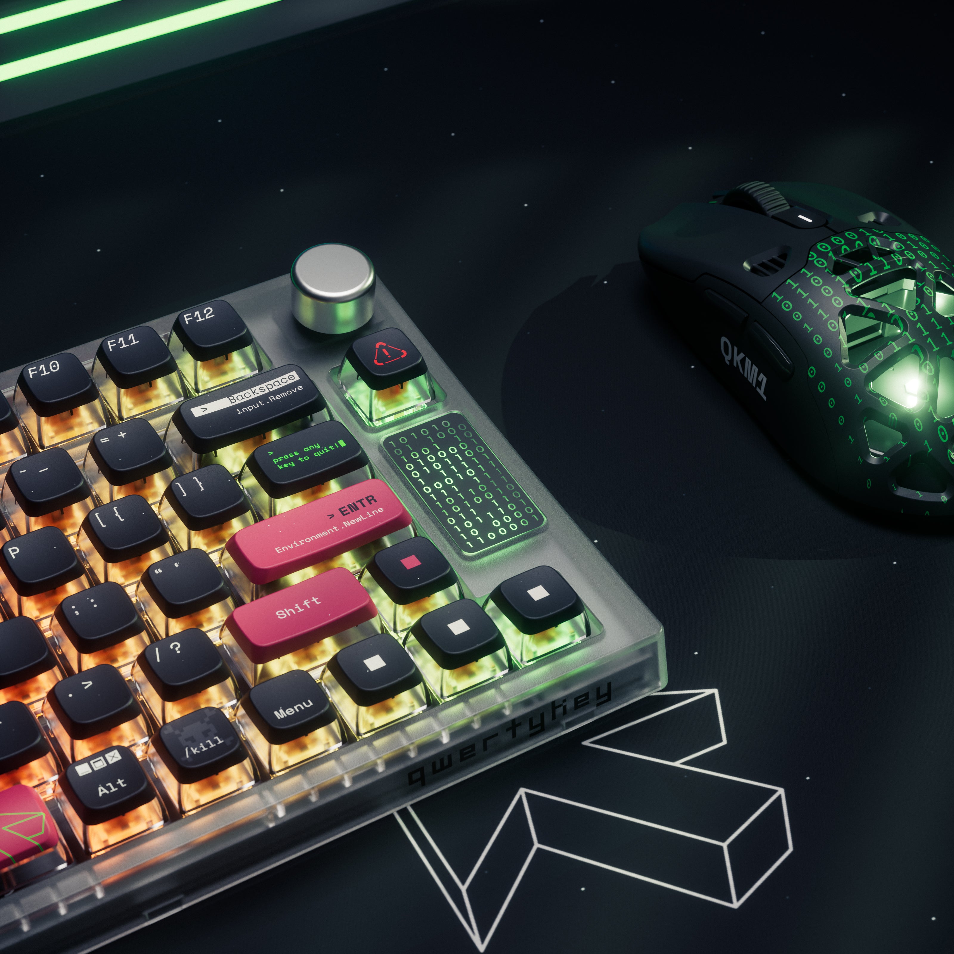 QwertyKey75 Terminal Bluetooth Wireless Hotswap RGB VIA/QMK Gasket Mounted Gaming Mechanical Keyboard