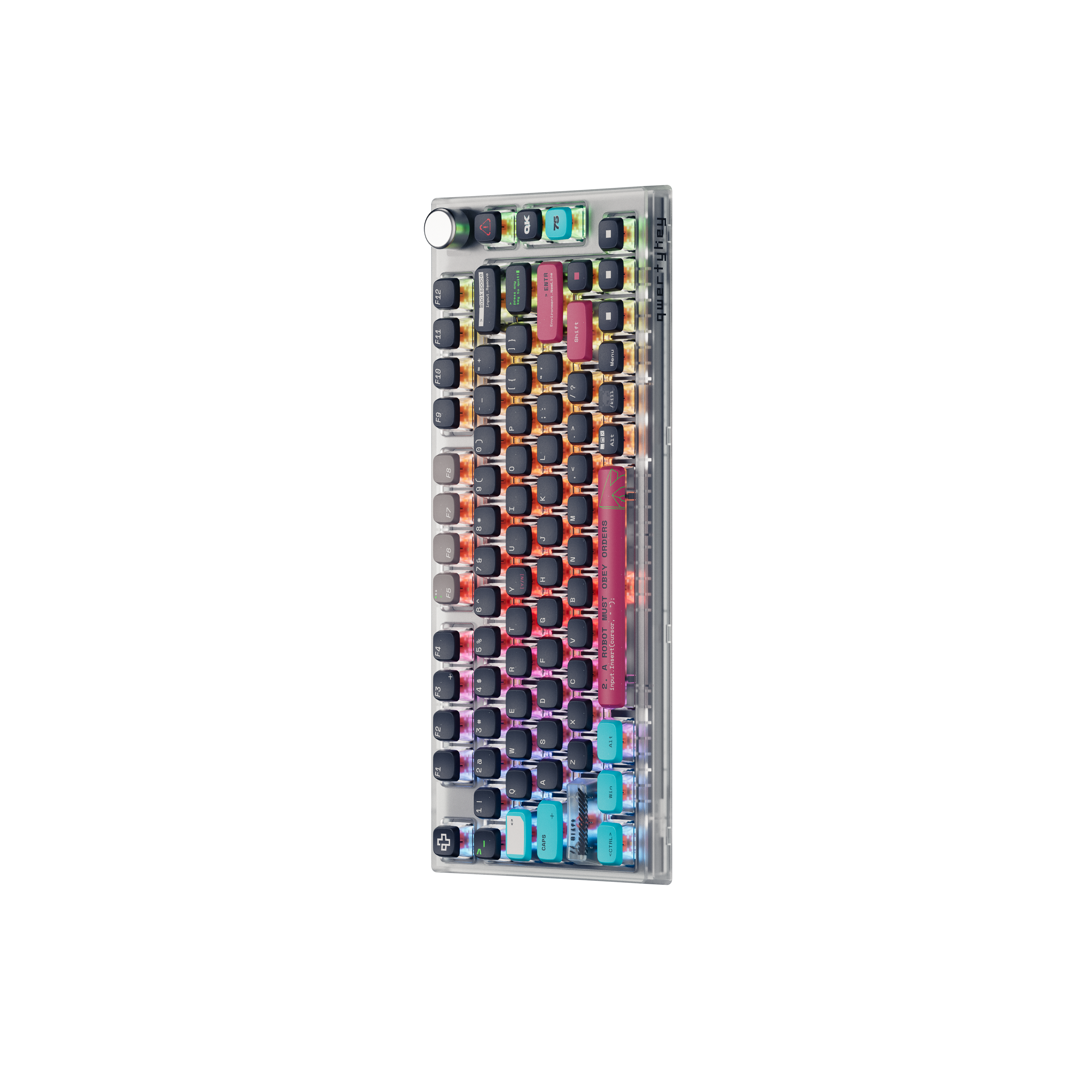 QwertyKey75 Terminal Bluetooth Wireless Hotswap RGB VIA/QMK Gasket Mounted Gaming Mechanical Keyboard