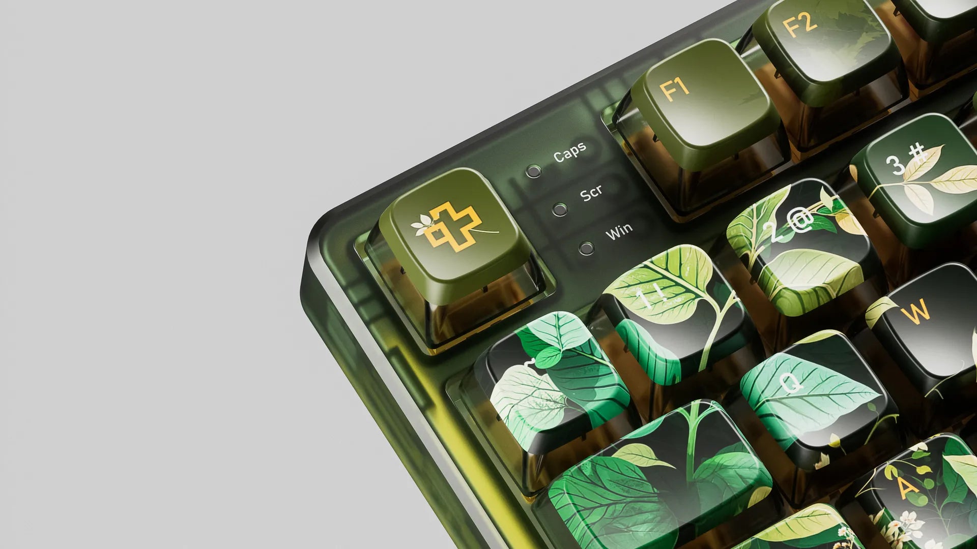 QwertyKey80 Leaf Bluetooth Wireless Hotswap RGB QMK/VIA Gasket Mounted Gaming Mechanical Keyboard with Screen