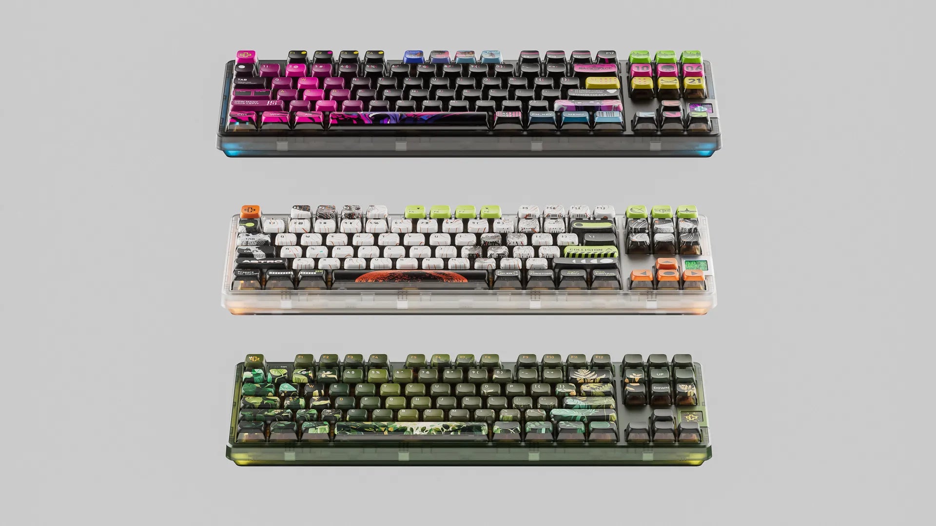 QwertyKey80 Leaf Bluetooth Wireless Hotswap RGB QMK/VIA Gasket Mounted Gaming Mechanical Keyboard with Screen