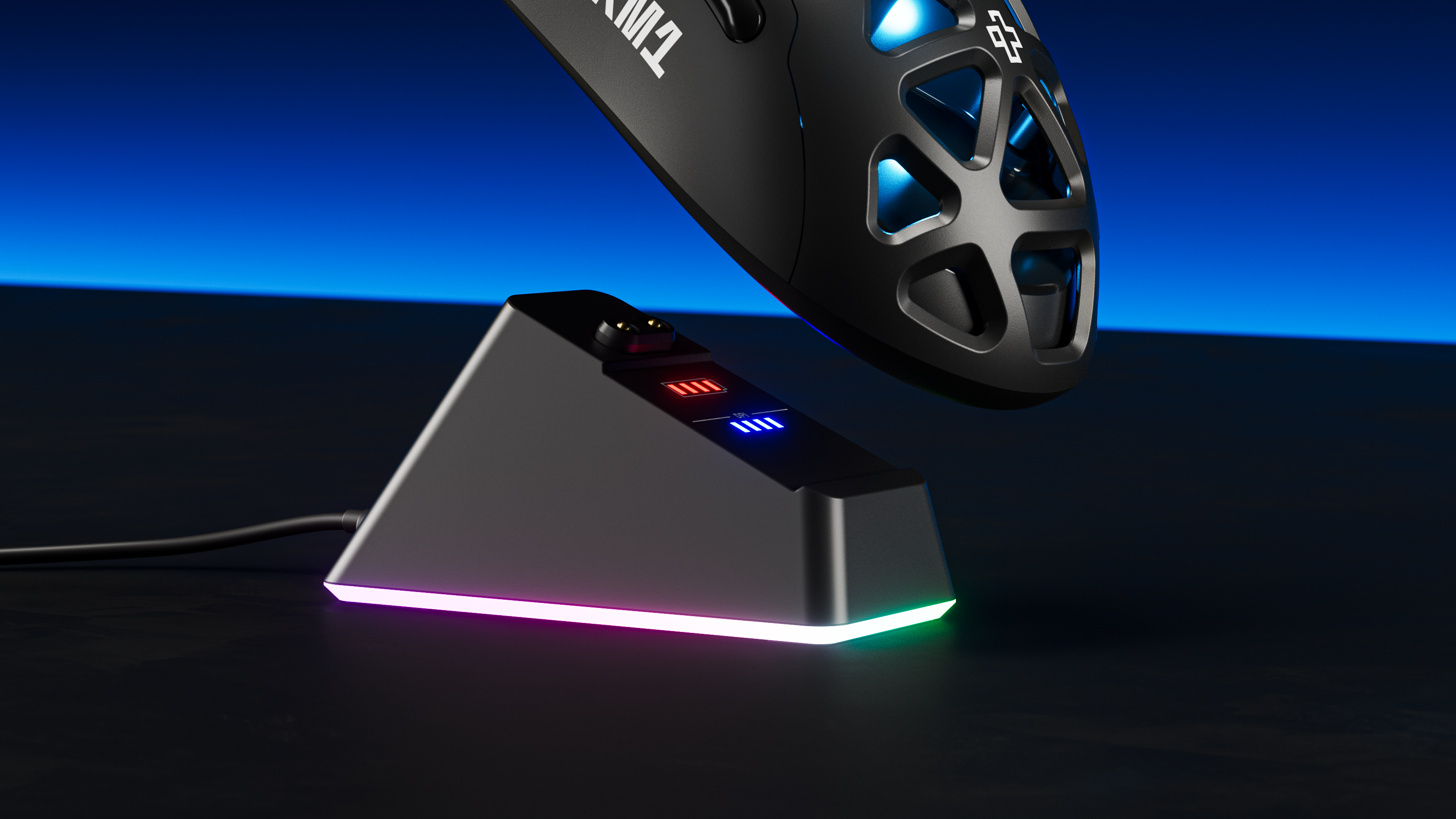 Mouse QwertyKey QKM1 Wireless Bluetooth Charging Dock Black