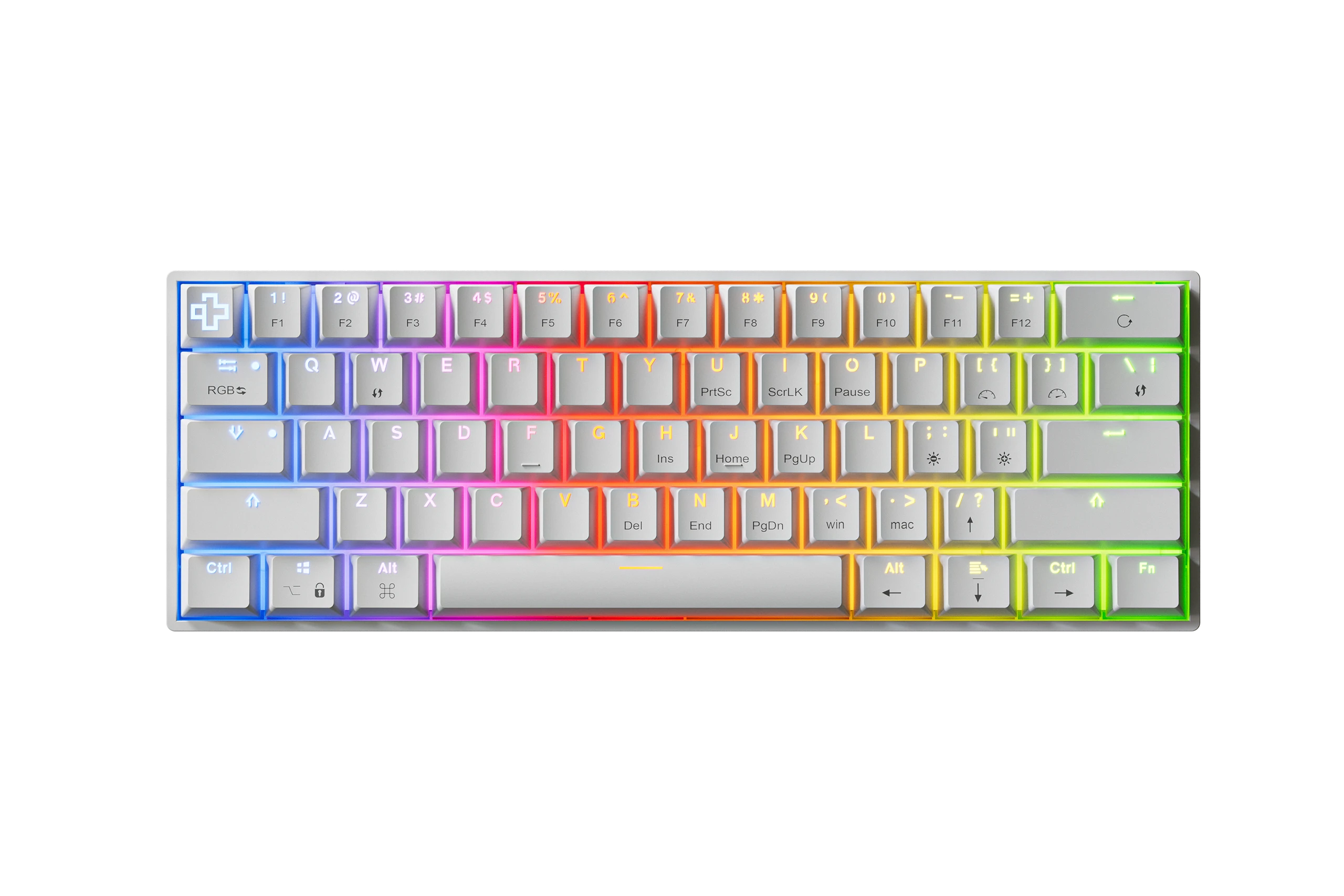 QwertyKey H61 Split Alba Hotswap RGB Tastatura Mecanica Gaming