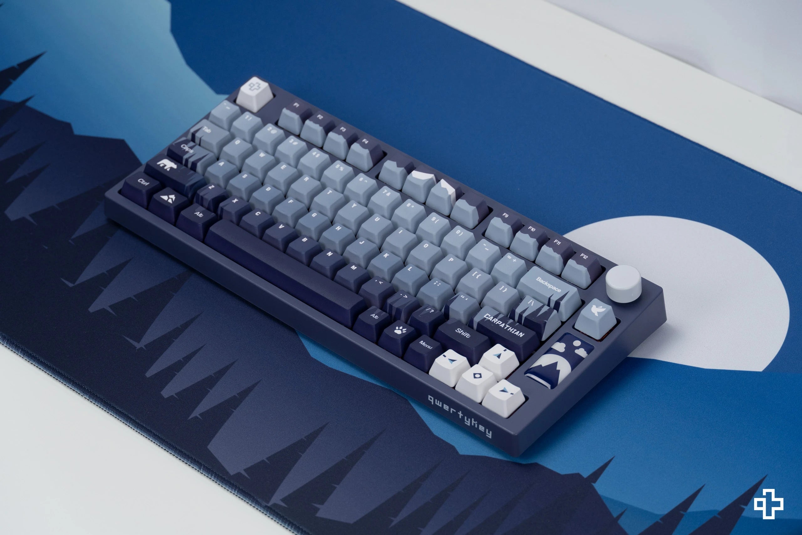Deskmat Mousepad QwertyKey Carpathian 4mm stitched edges