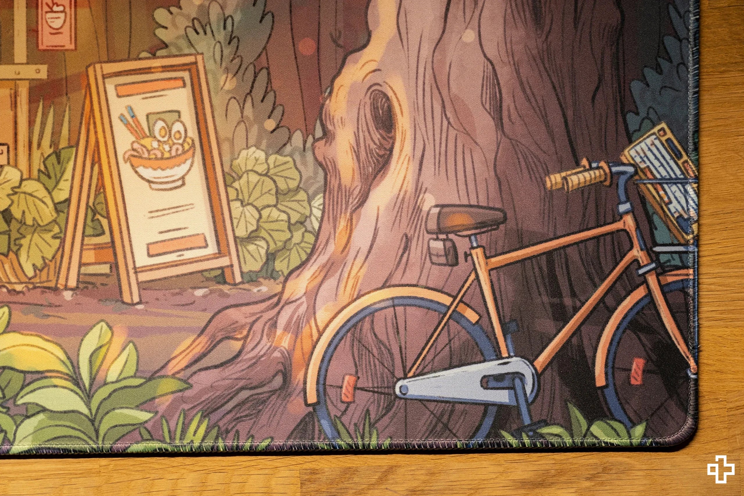 Deskmat Mousepad QwertyKey Ramen 4mm stitched edges