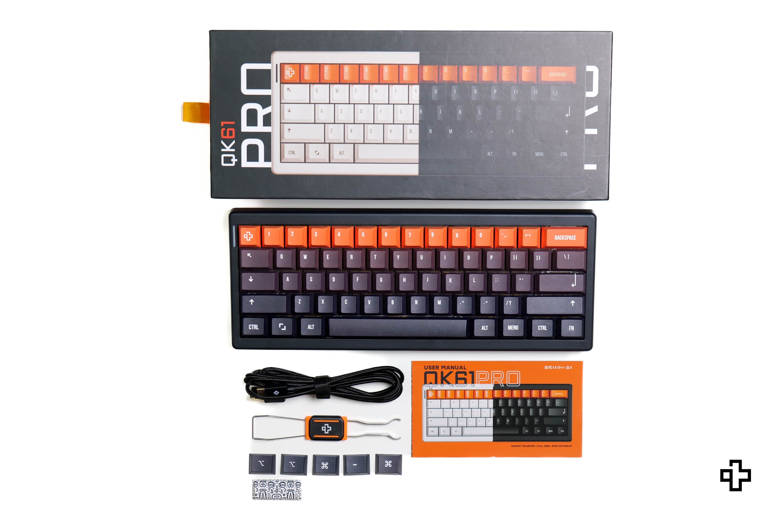 QwertyKey61 PRO Black Hotswap RGB VIA Gasket Mounted Gaming Mechanical Keyboard