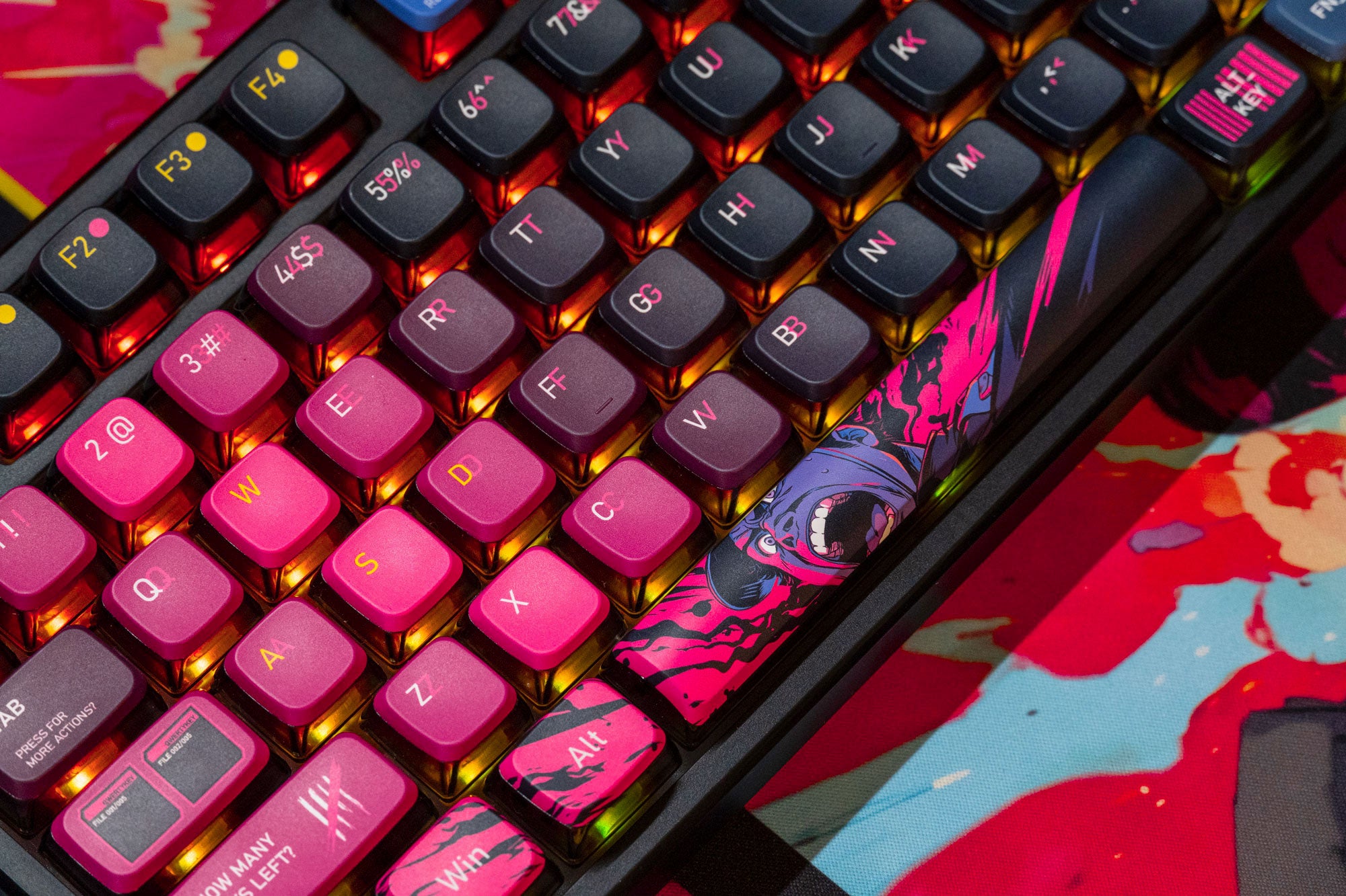 QwertyKey80 War Bluetooth Wireless Hotswap RGB QMK/VIA Gasket Mounted Gaming Mechanical Keyboard with Screen