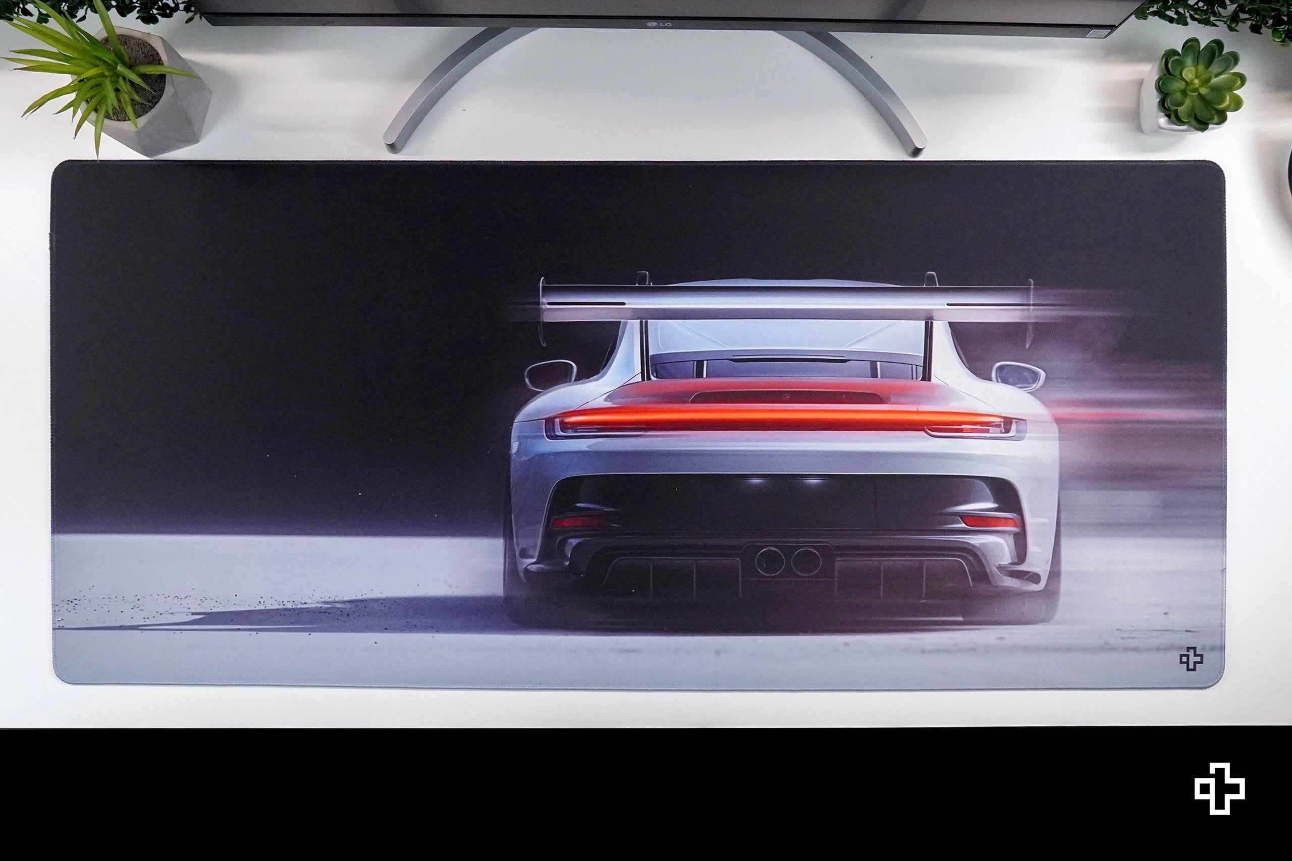 Deskmat Mousepad QwertyKey Car GT 4mm stitched edges