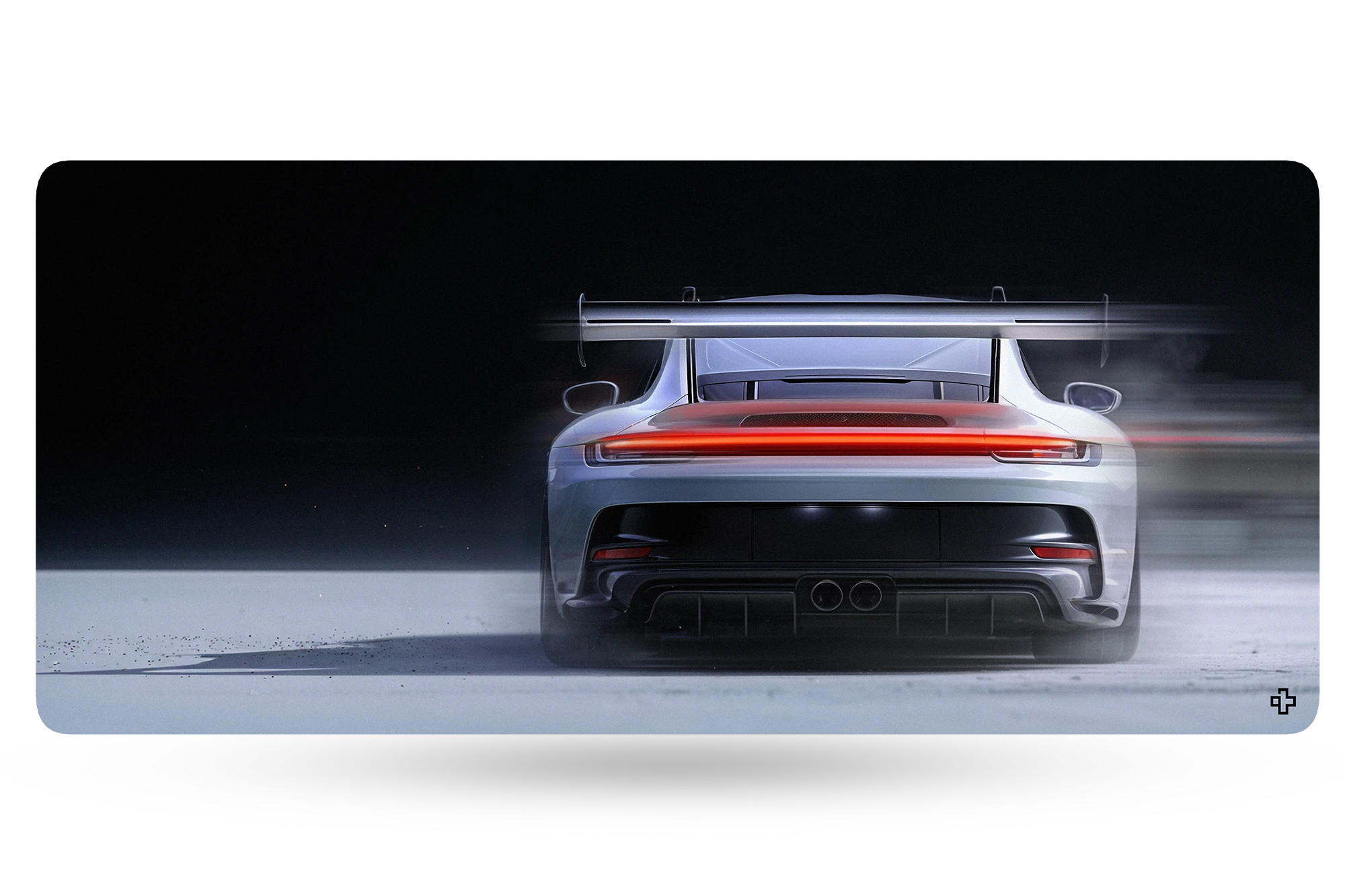 Deskmat Mousepad QwertyKey Car GT 4mm stitched edges