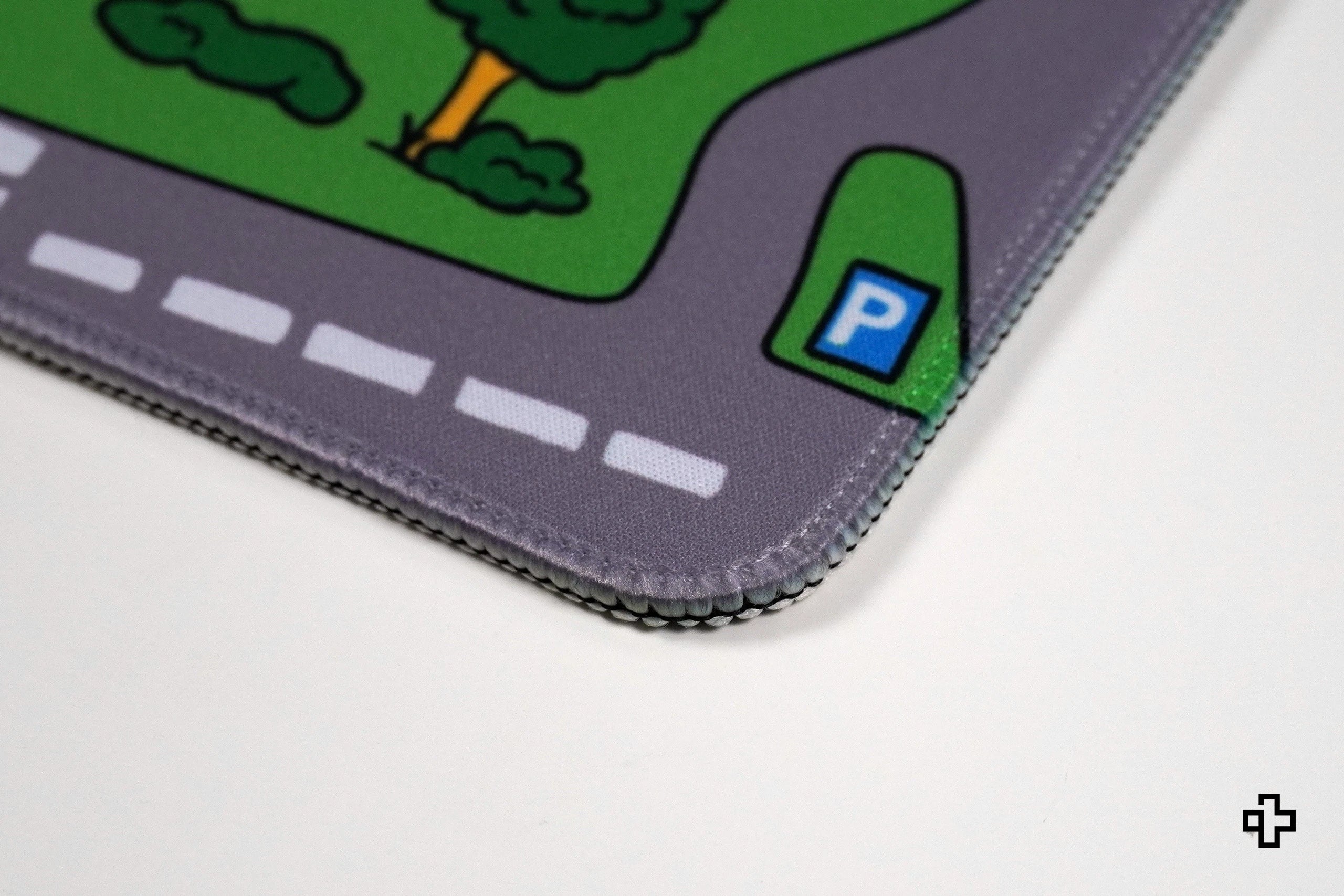 Deskmat Mousepad QwertyKey Nostalgia Busy Town 4mm stitched edges