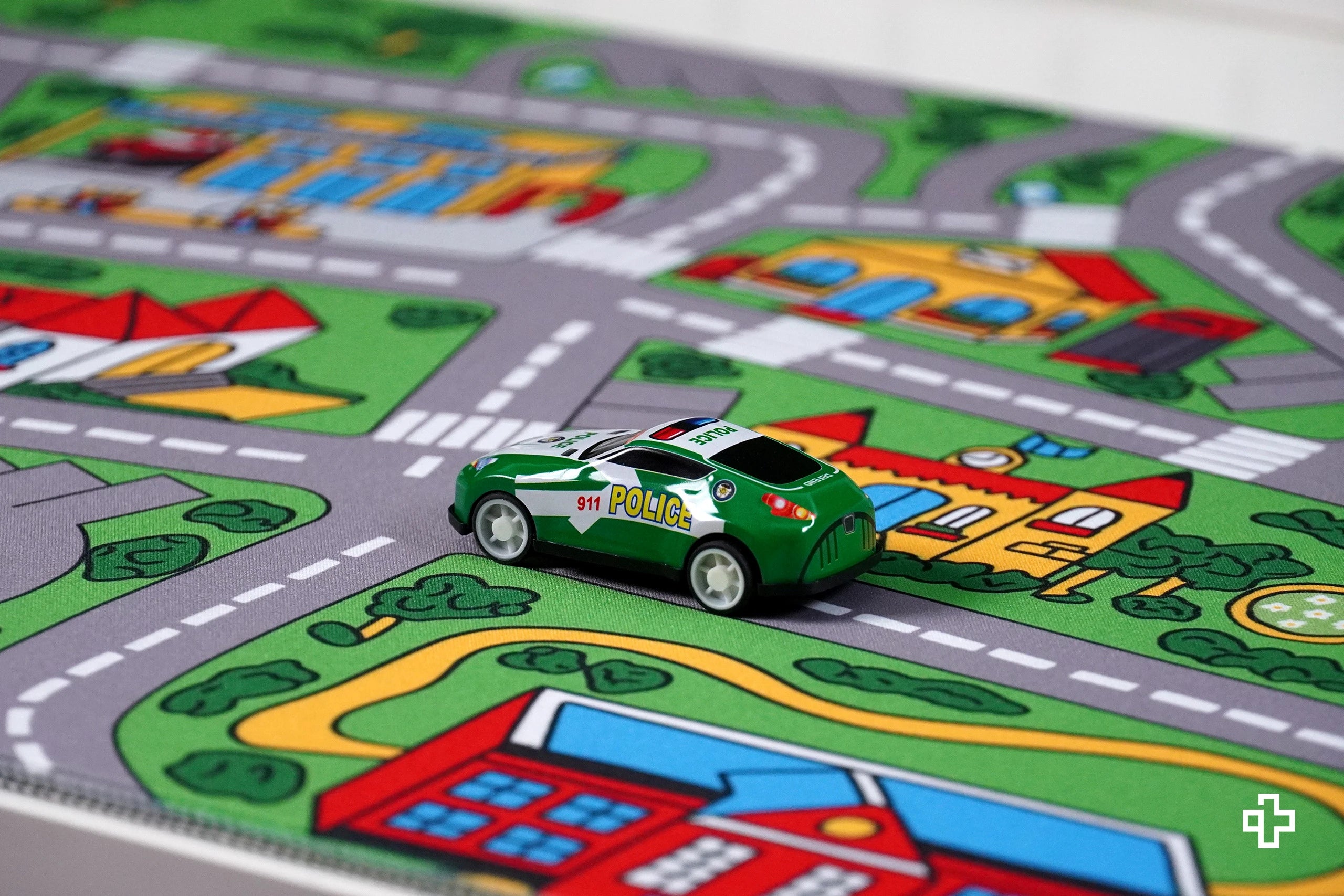 Deskmat Mousepad QwertyKey Nostalgia Busy Town 4mm stitched edges