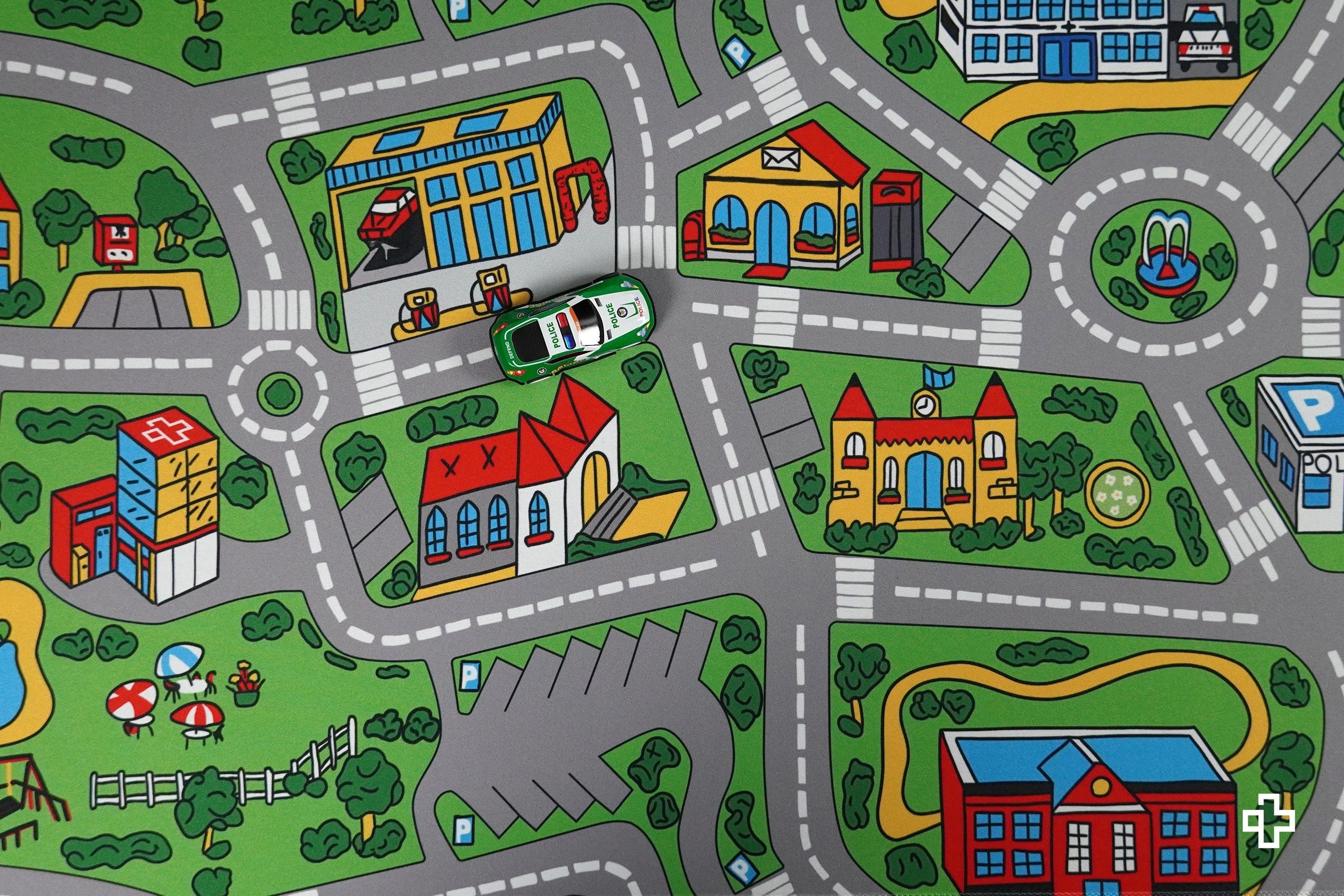 Deskmat Mousepad QwertyKey Nostalgia Busy Town 4mm stitched edges