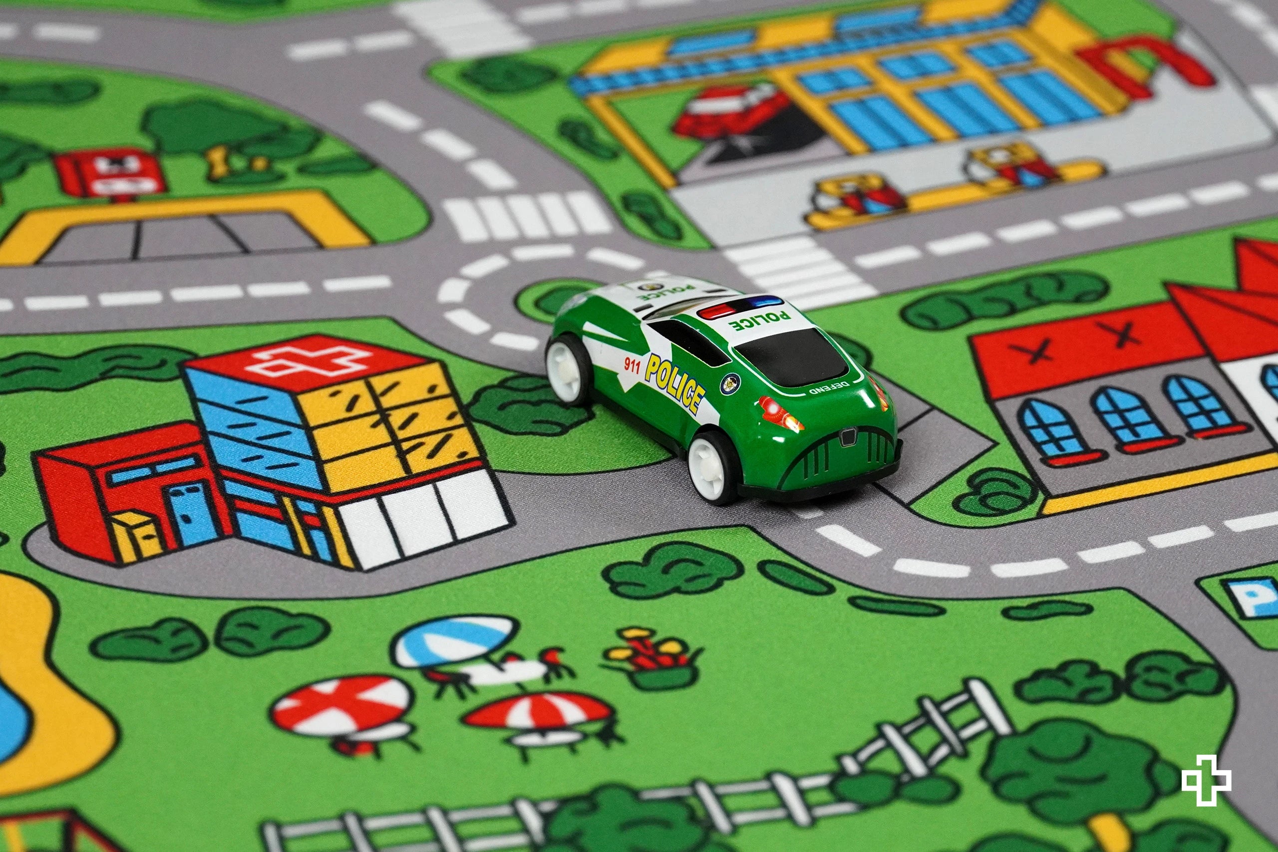 Deskmat Mousepad QwertyKey Nostalgia Busy Town 4mm stitched edges