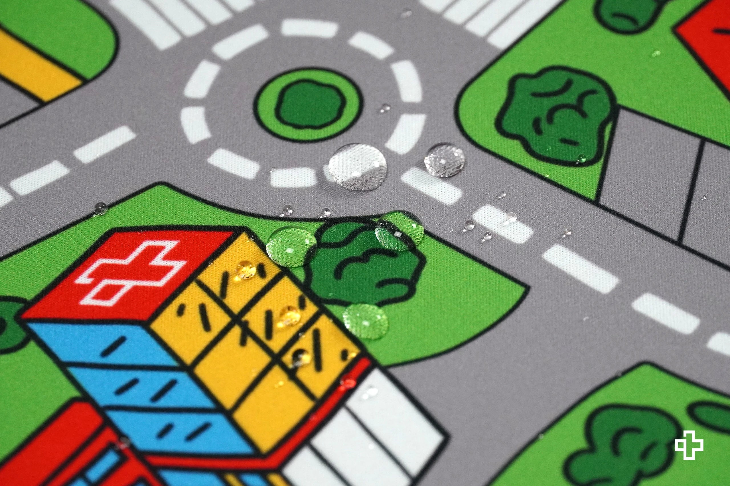 Deskmat Mousepad QwertyKey Nostalgia Busy Town 4mm stitched edges