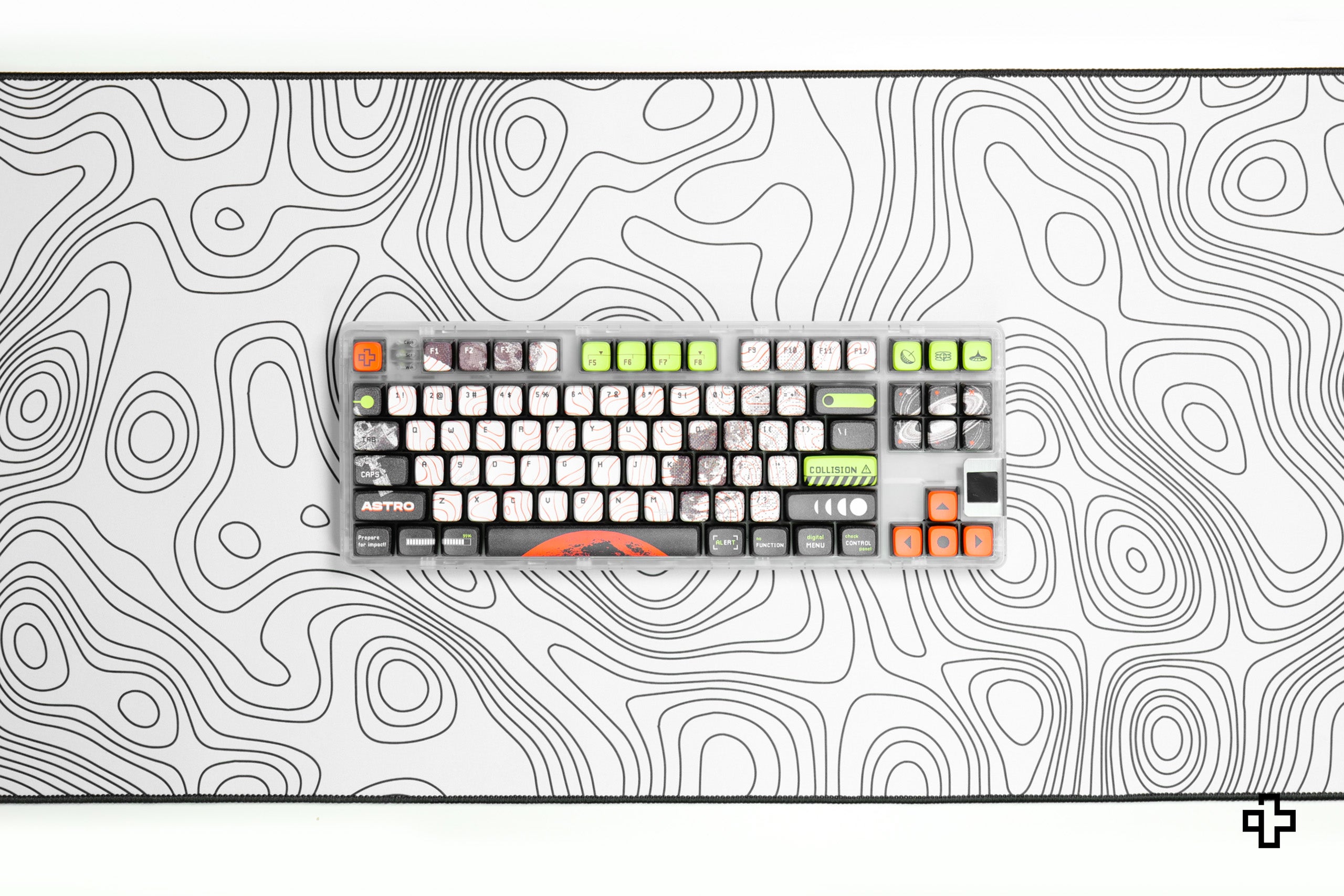 Deskmat Mousepad QwertyKey Astro Topographic 4mm stitched edges