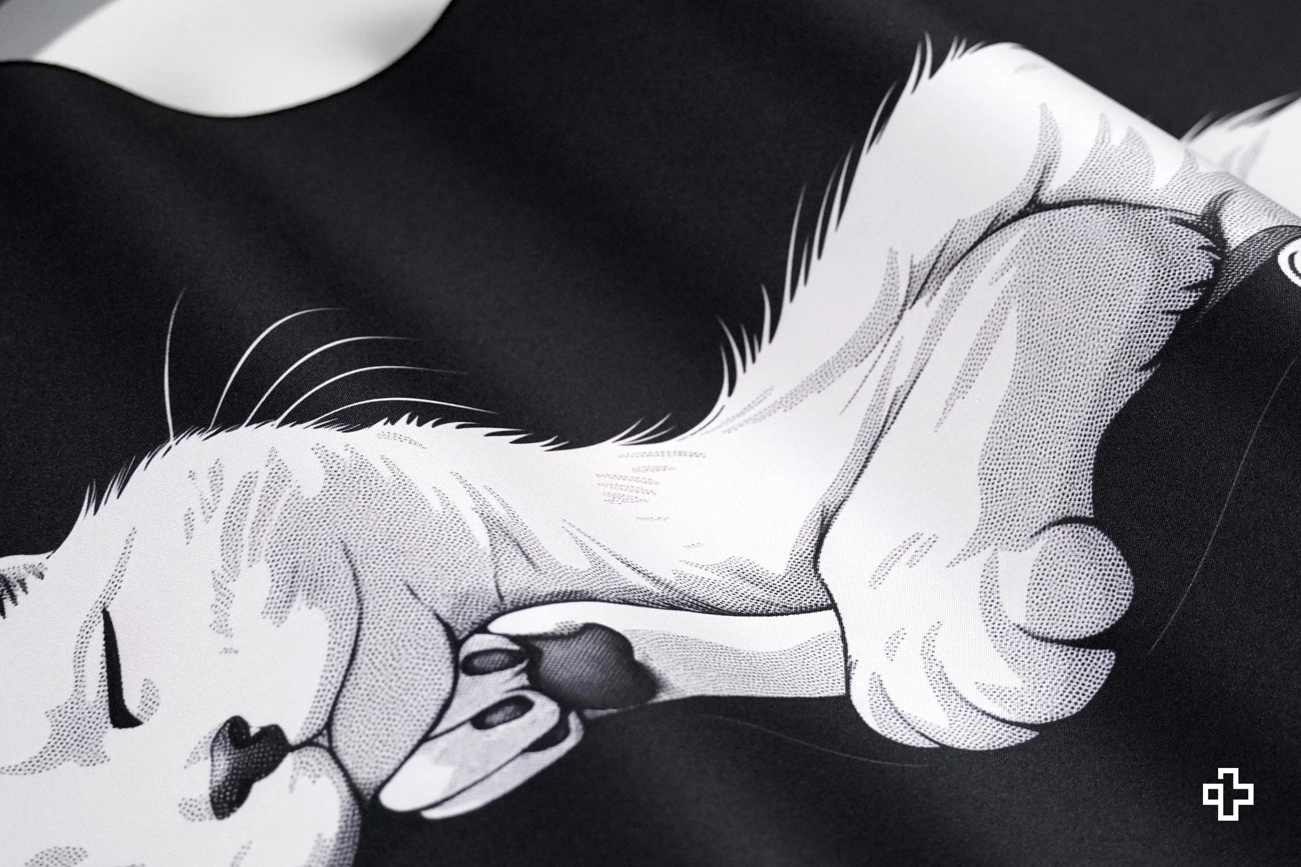 Deskmat Mousepad QwertyKey Black Cat 4mm stitched edges