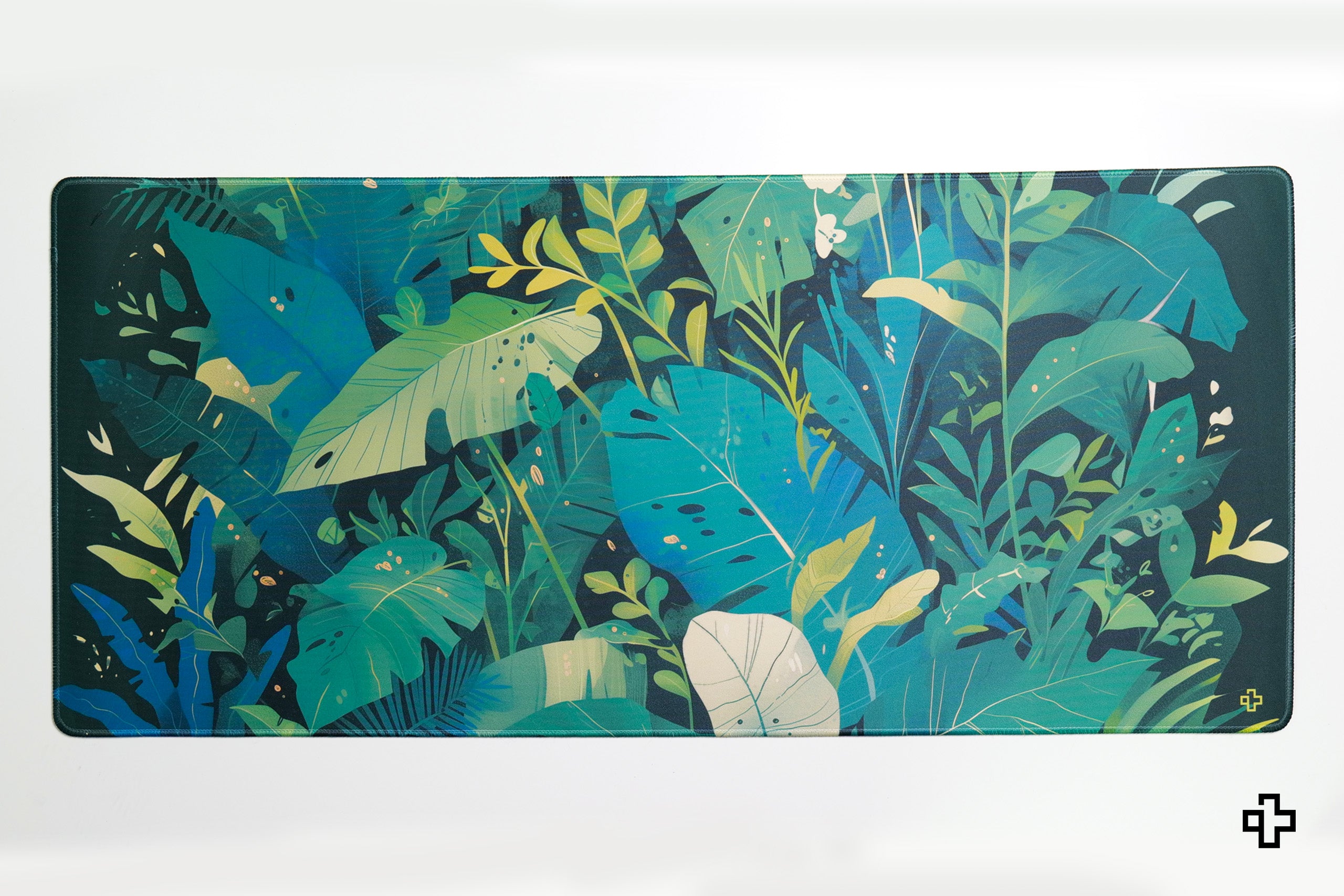 Deskmat Mousepad QwertyKey Leaf 4mm stitched edges