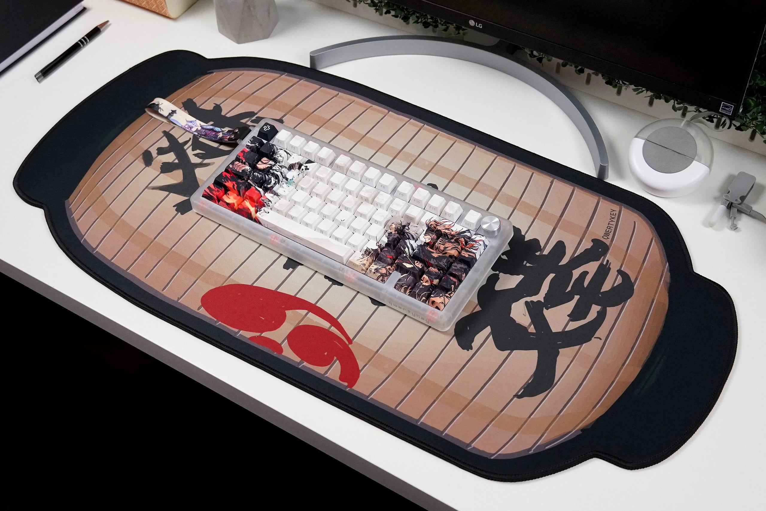 Deskmat Mousepad QwertyKey Striker 4mm stitched edges