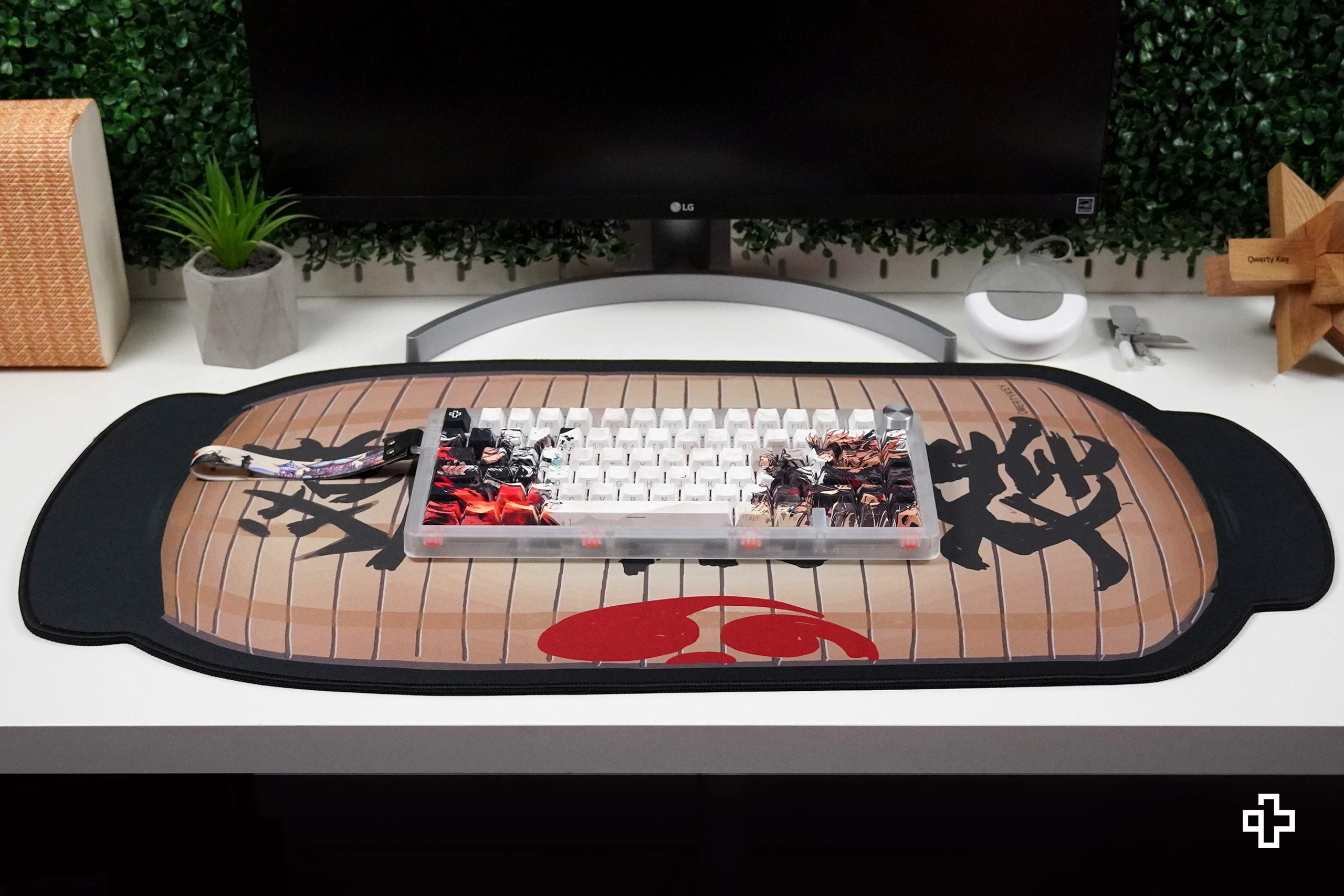 Deskmat Mousepad QwertyKey Striker 4mm stitched edges