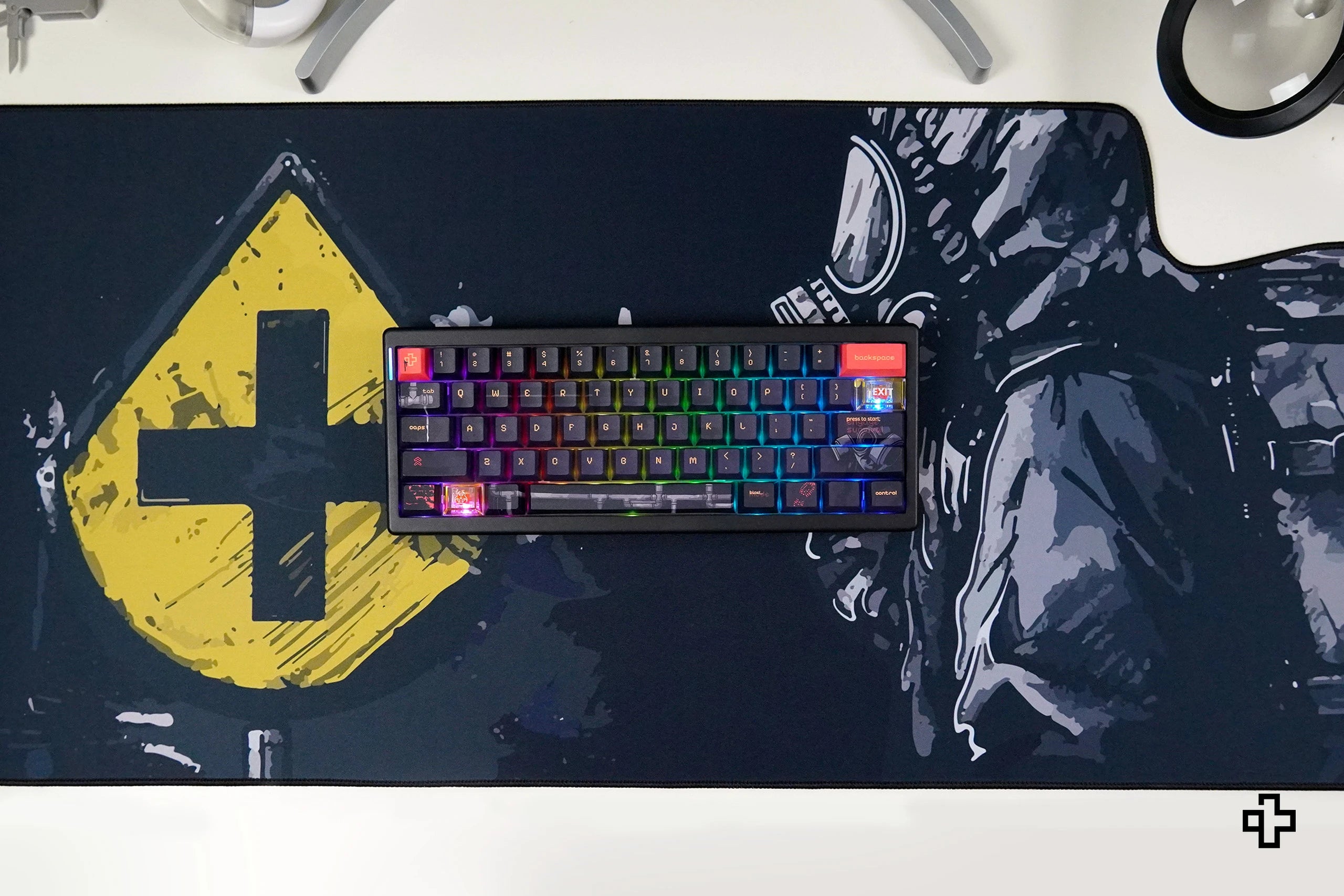 Deskmat Mousepad QwertyKey Fallout 4mm stitched edges
