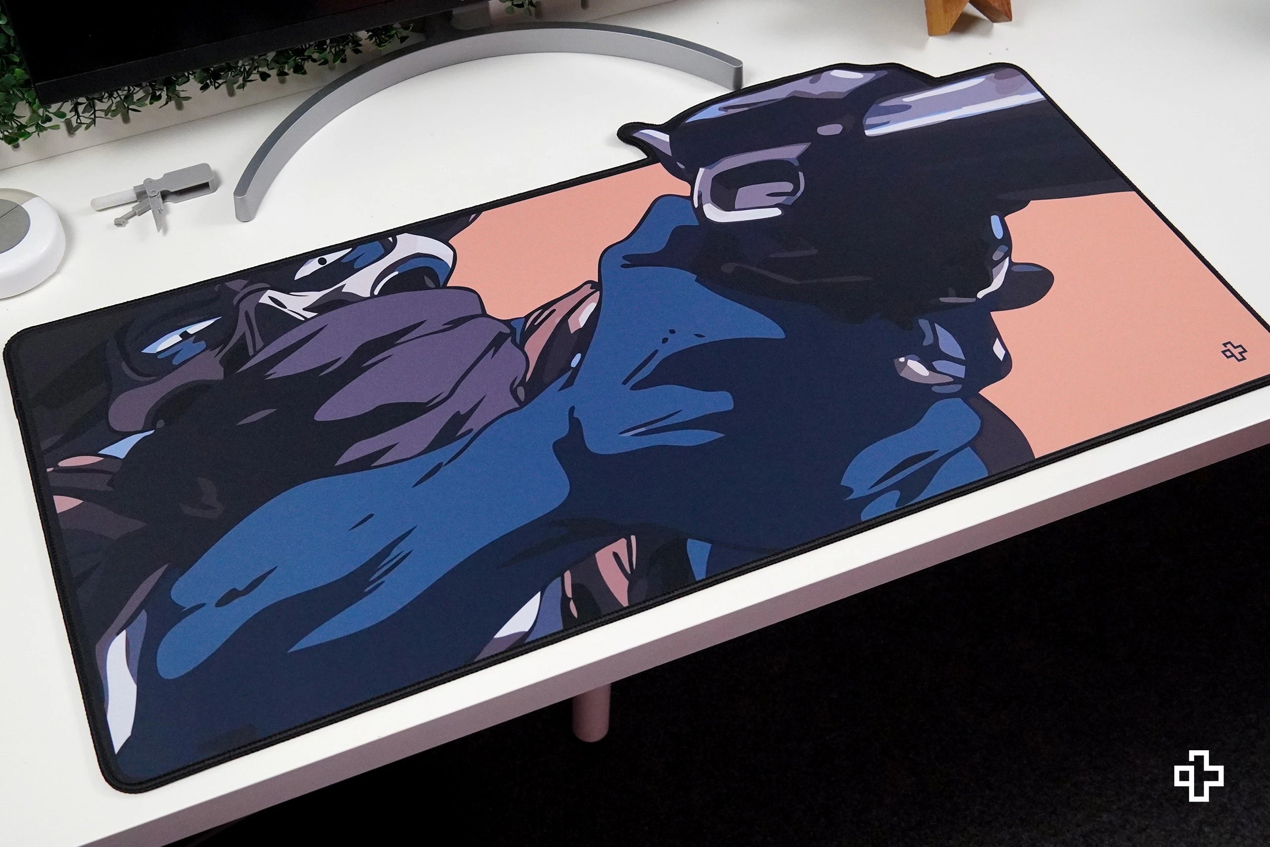 Deskmat Mousepad QwertyKey Western 4mm stitched edges